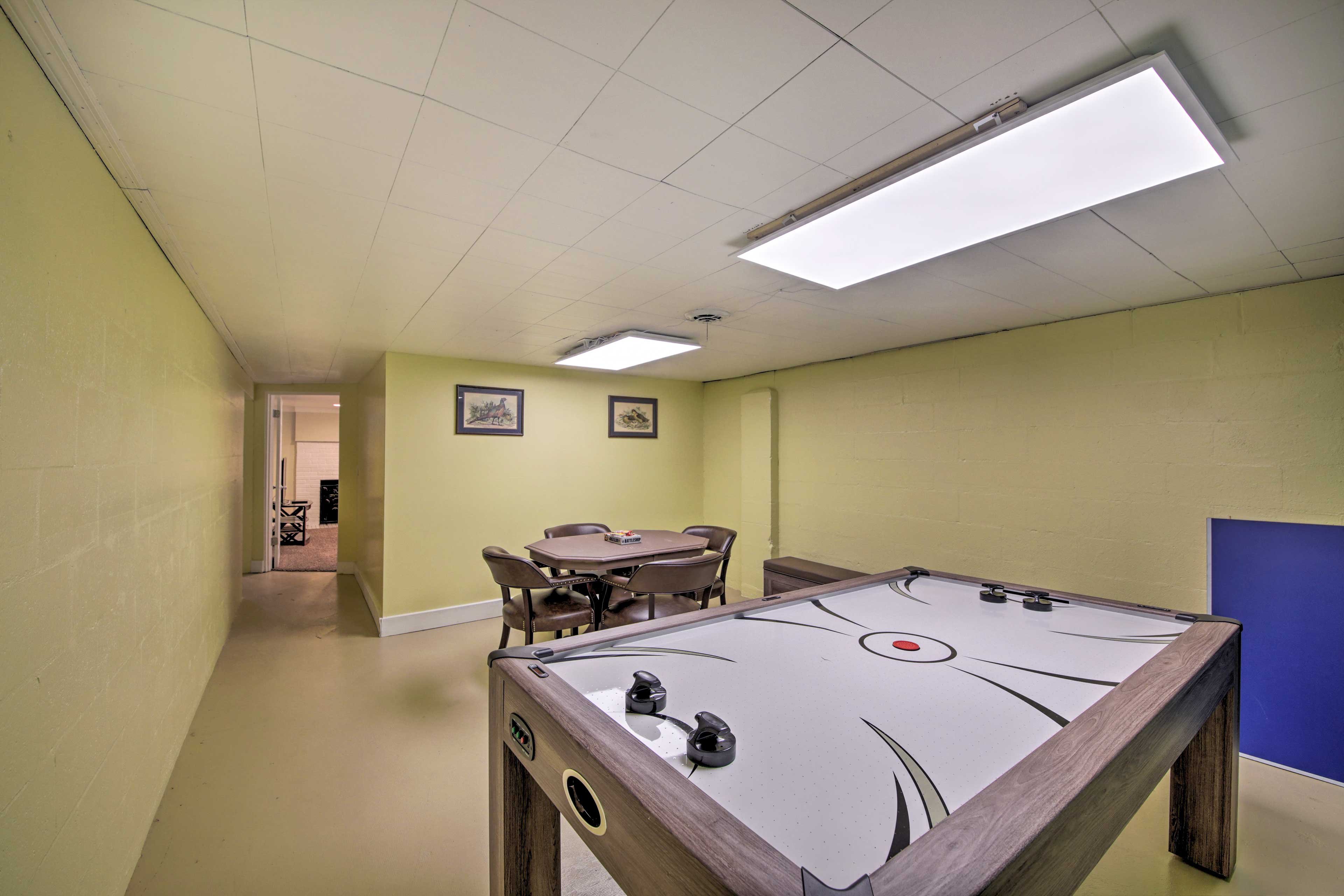 Game Room | Lower Level | Poker Table | Air Hockey Table | Ping Pong Table