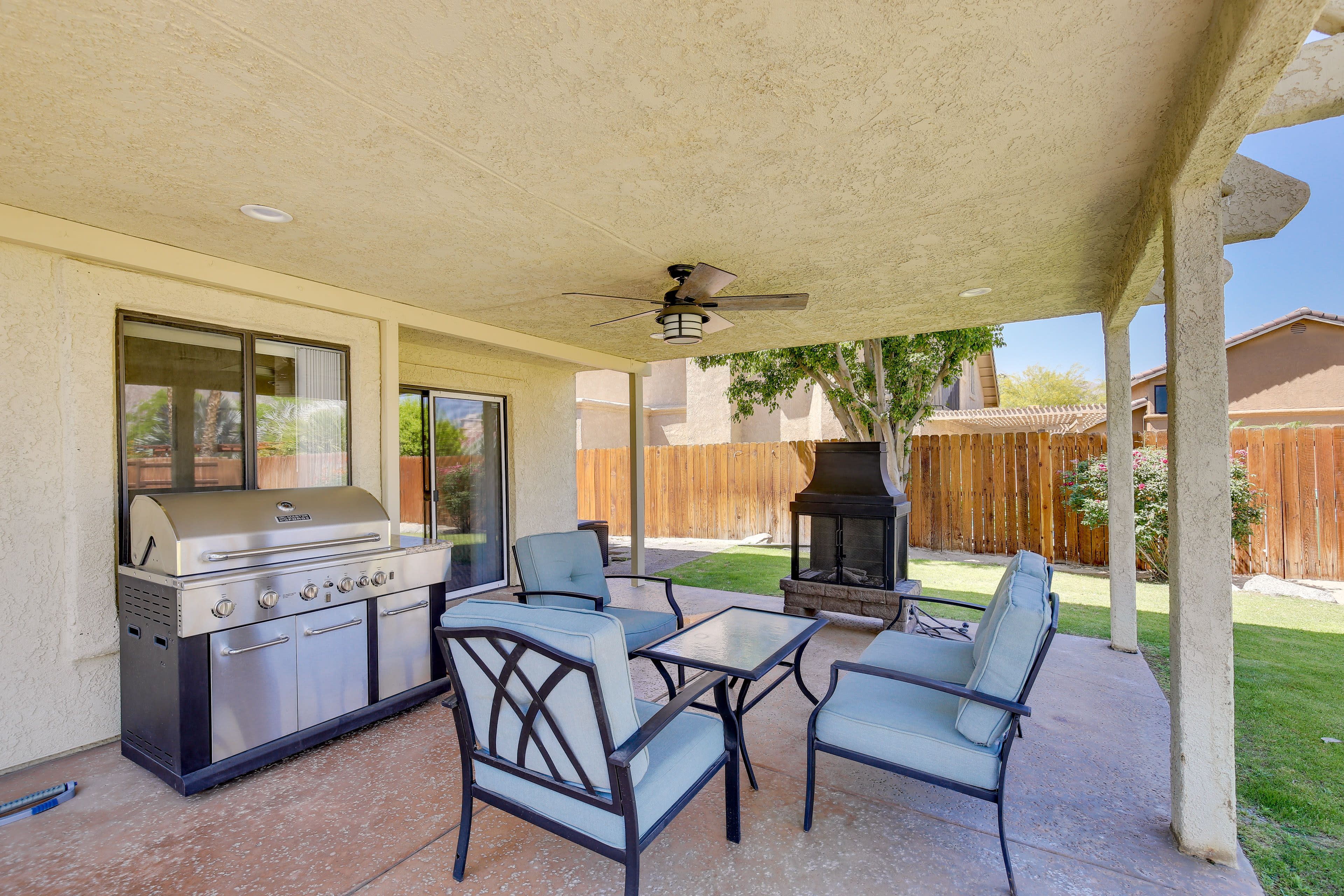 Covered Patio | Propane Fireplace | Gas Grill