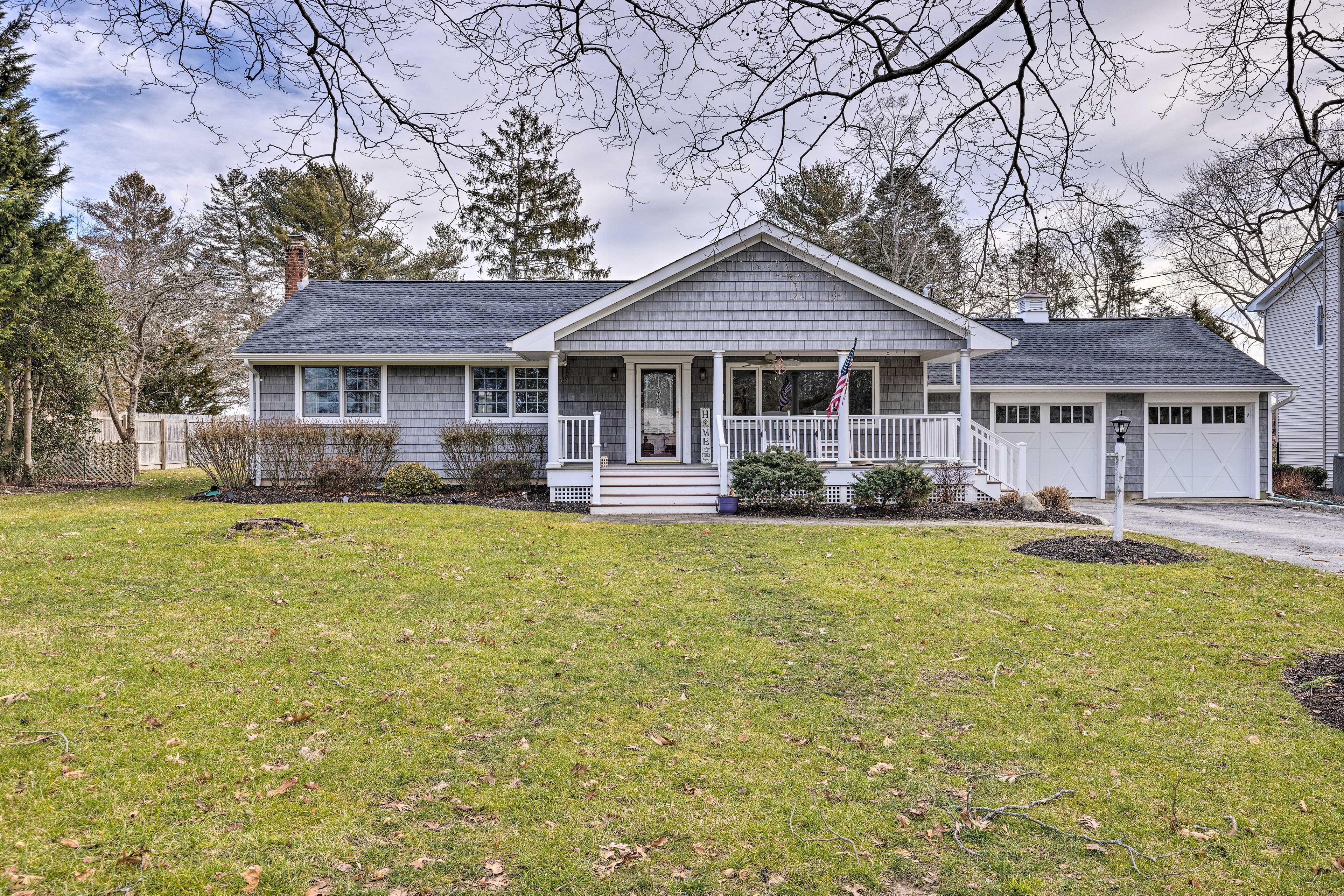 House Exterior | Single-Story Home | Keyless Entry | Porch w/ Rocking Chairs