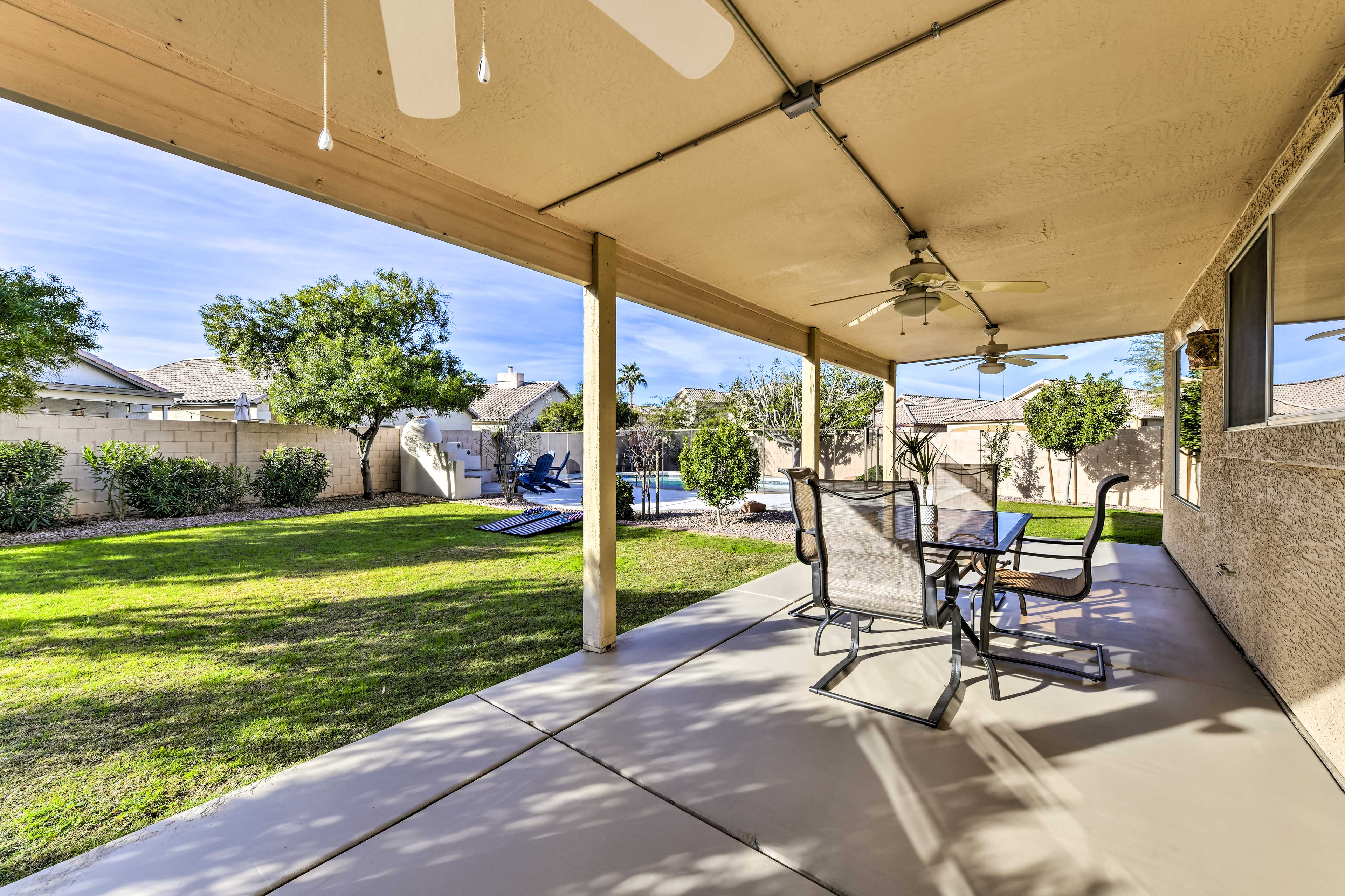 Covered Patio | Backyard | Gas Grill