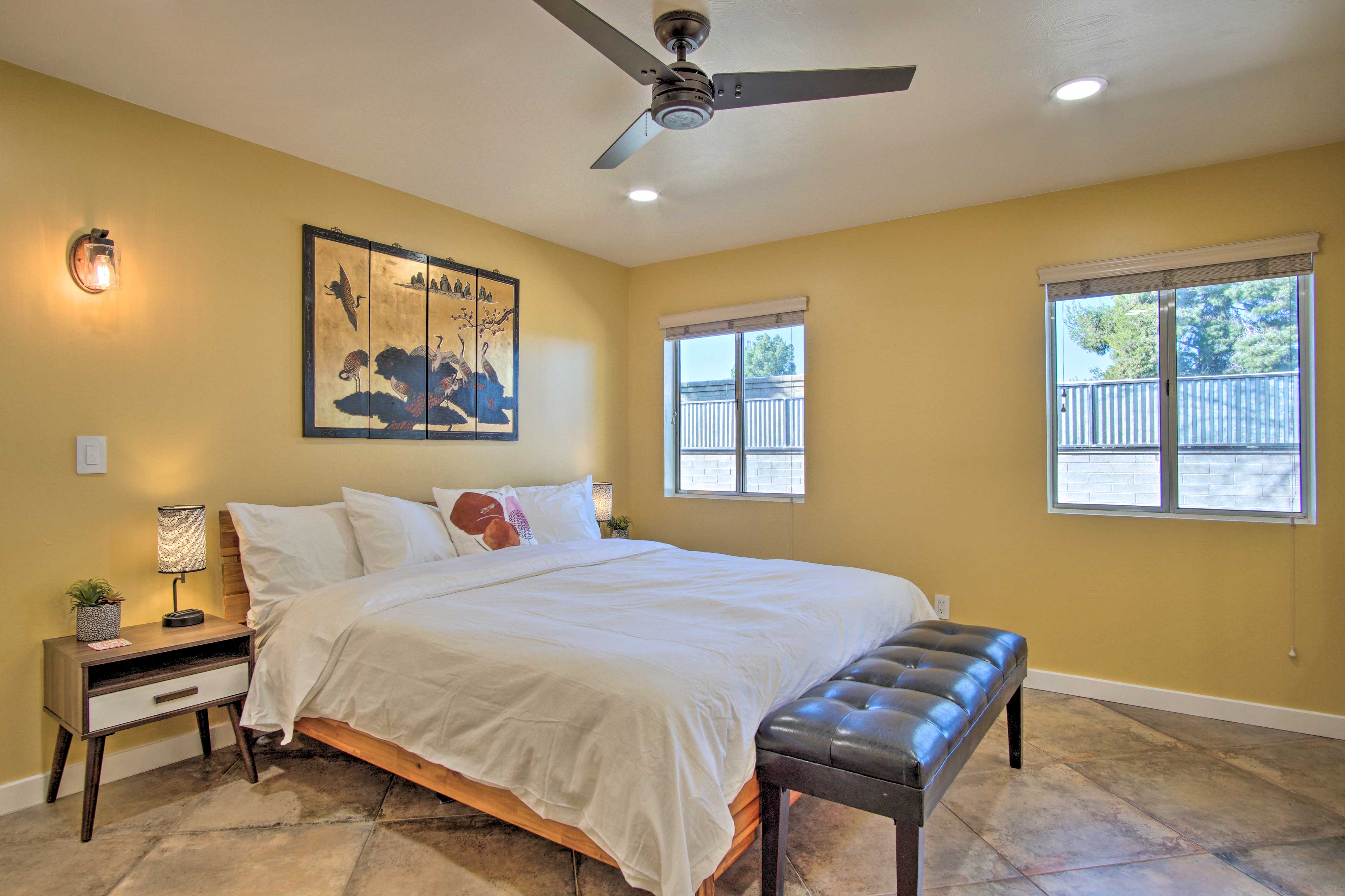 Bedroom 1 | King Bed | Smart TV | Linens Provided