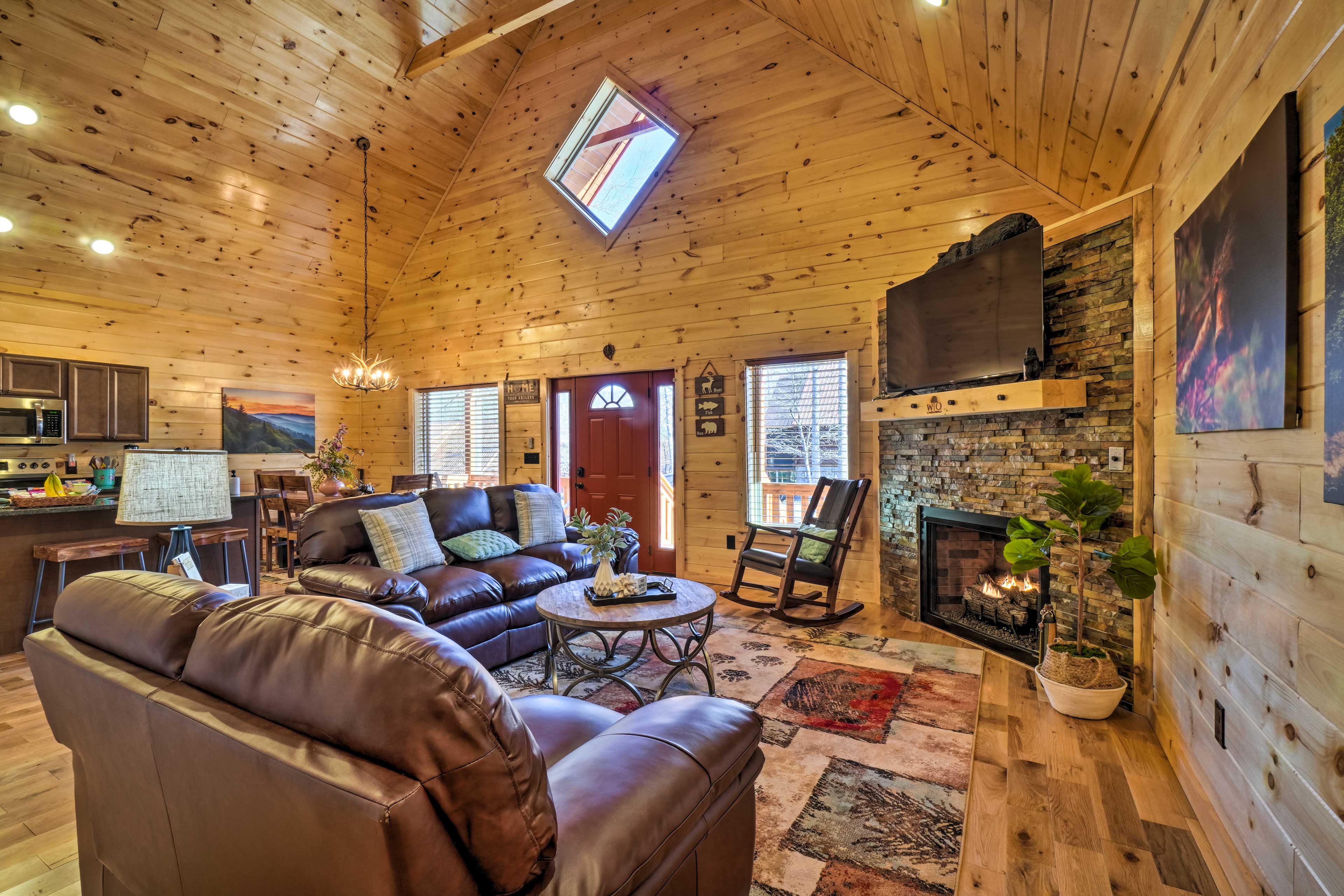 Gatlinburg Vacation Rental | 2BR | 2BA | 1,200 Sq Ft | Stairs Required