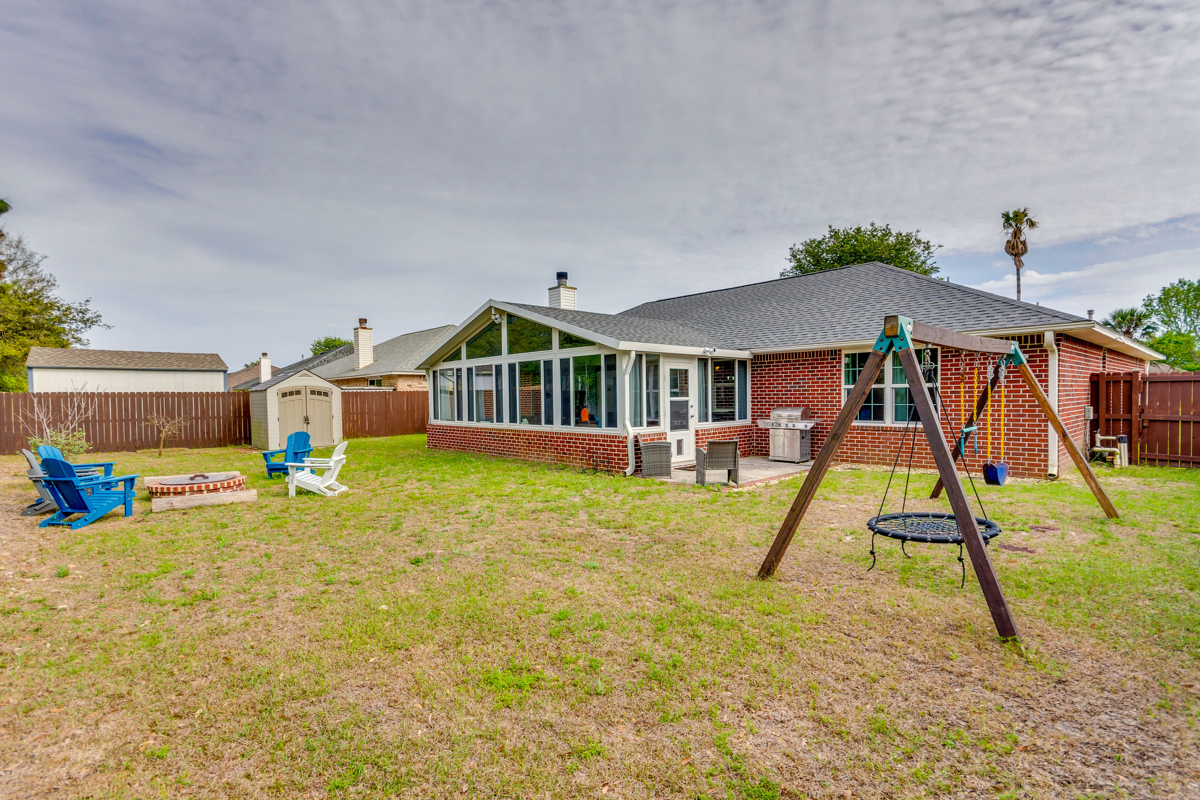 Fenced Backyard | Swing Set