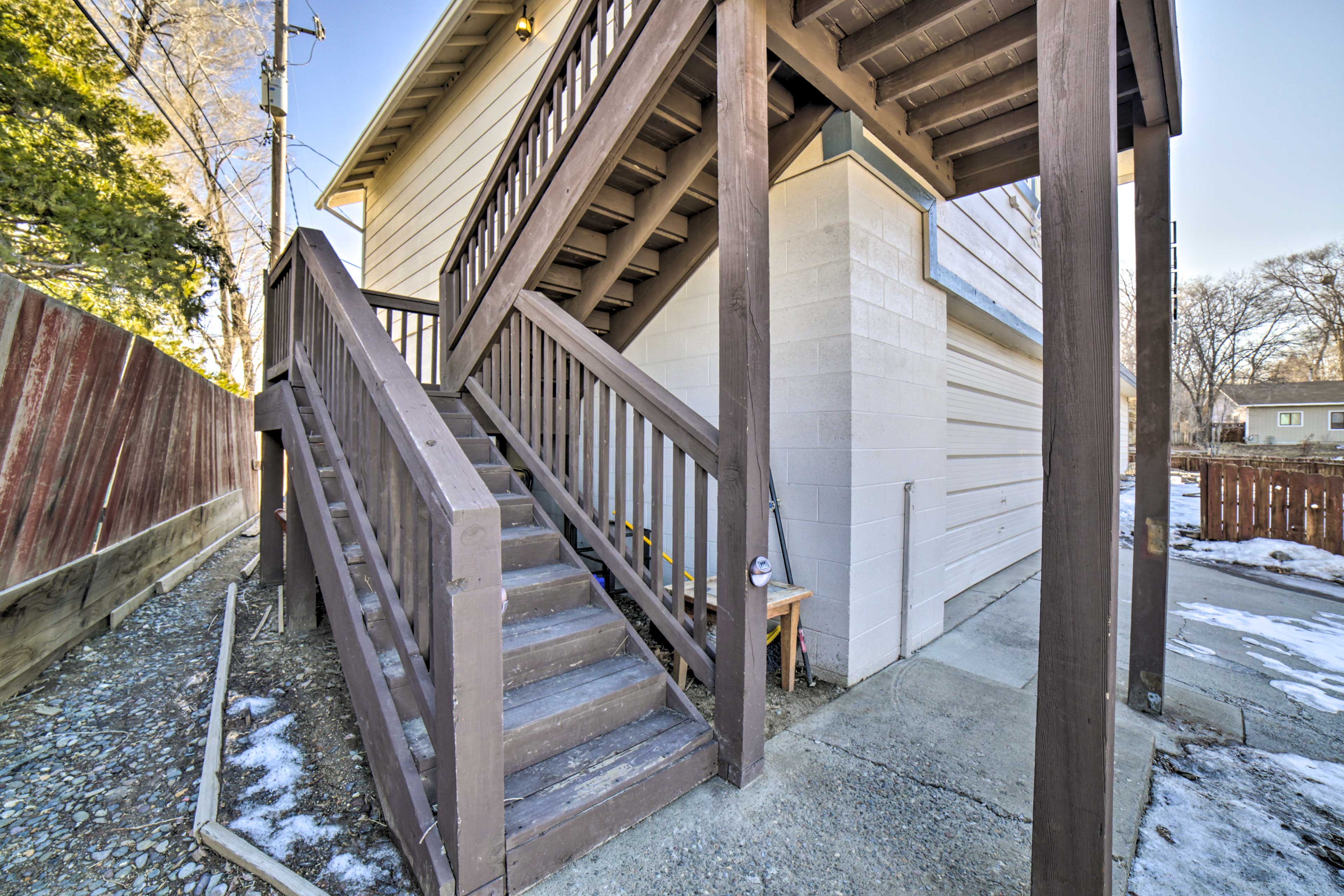 Stairs to Access Apartment