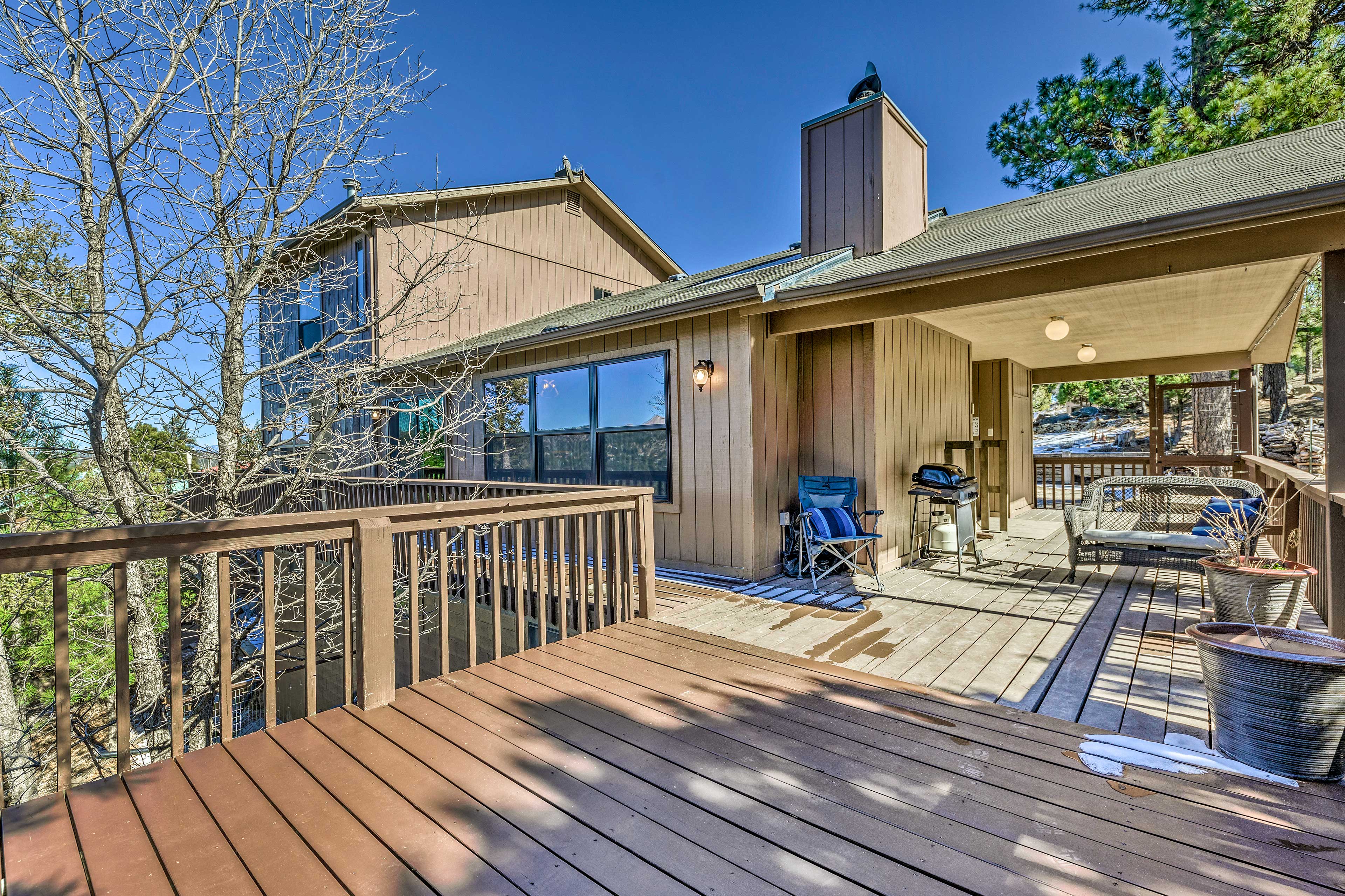 Deck | Grill | Seating | Mountain Views