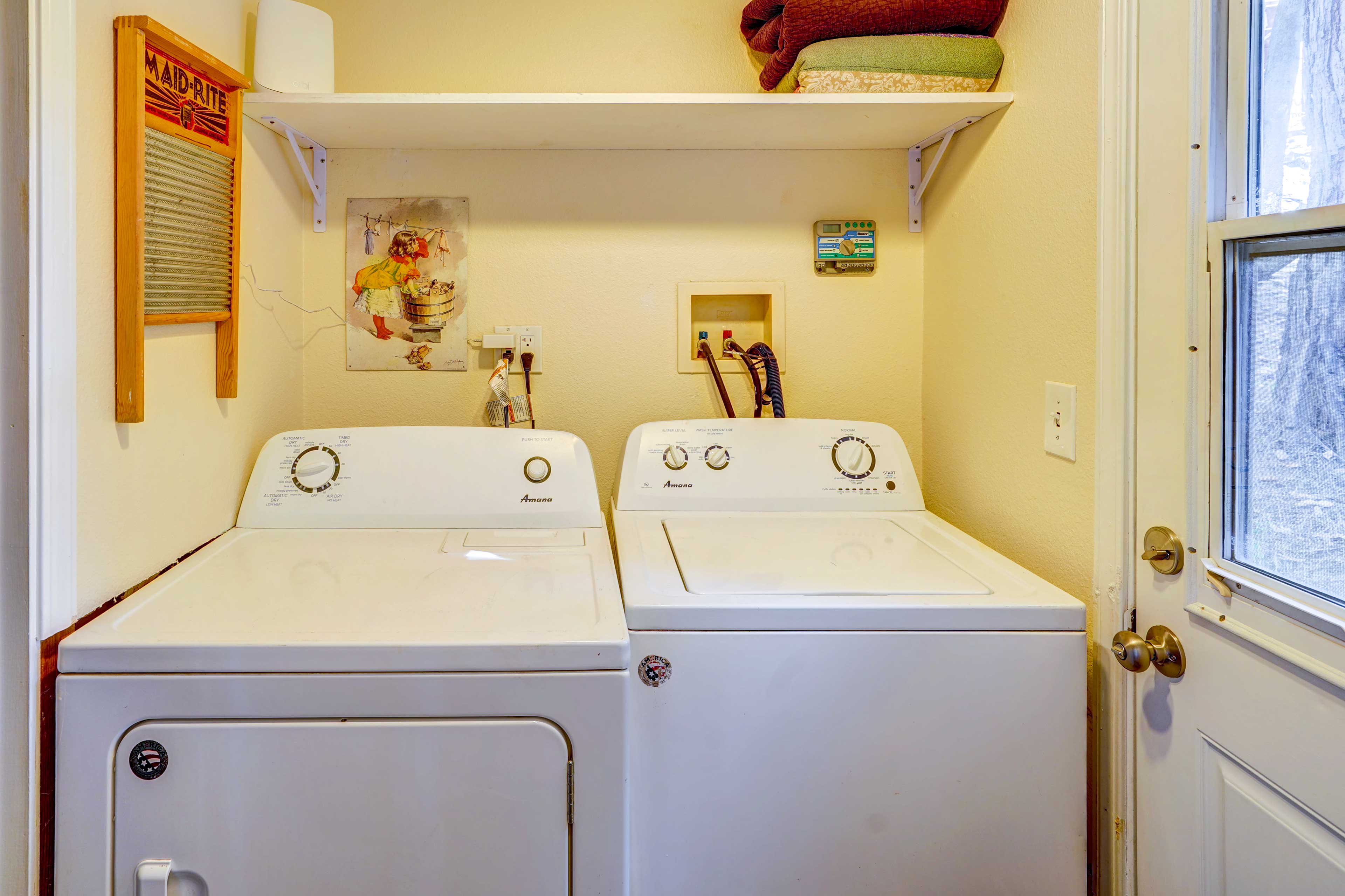 Washer & Dryer | Detergent Provided