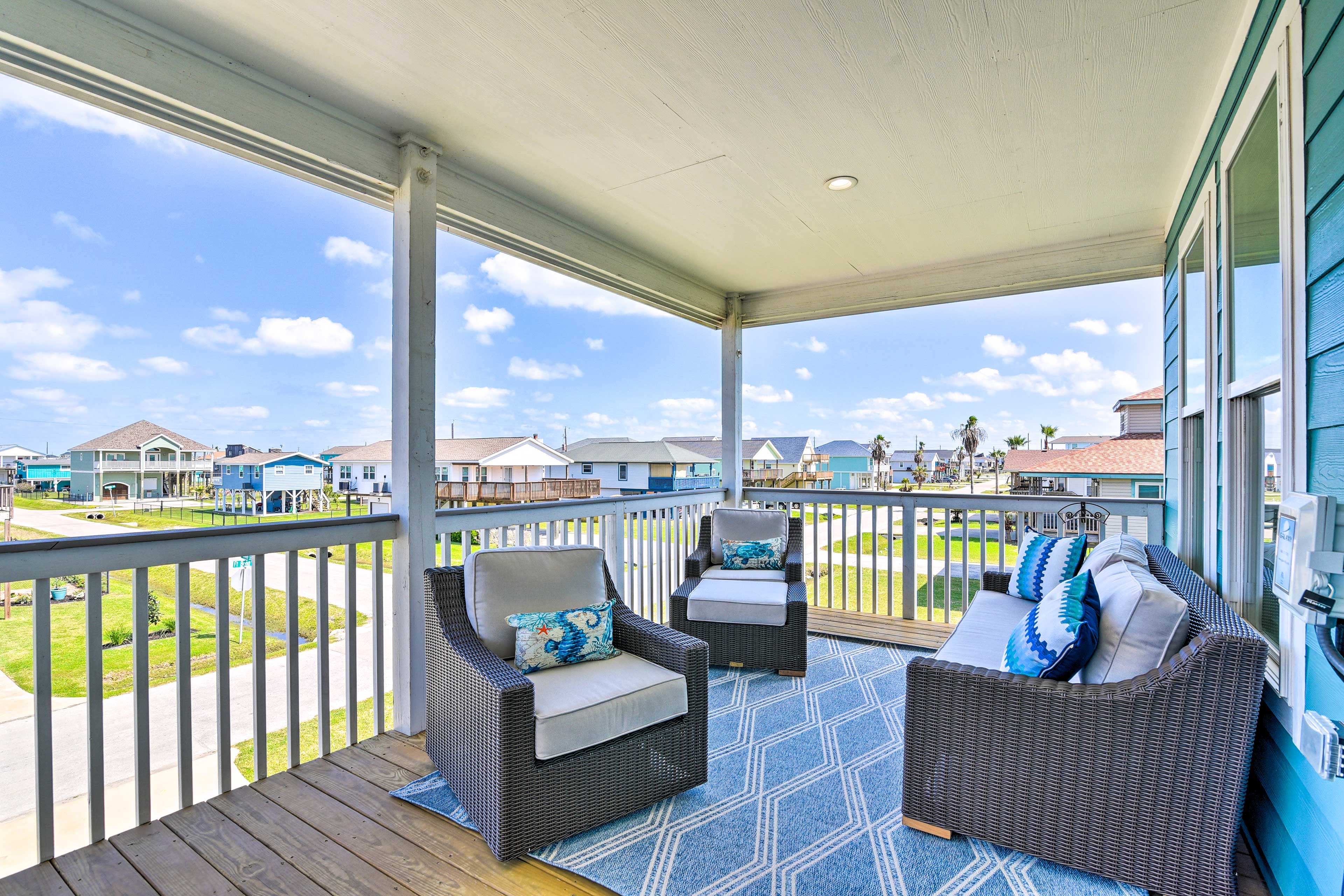 Galveston Vacation Rental | 3BR | 2BA | 1,570 Sq Ft | Stairs Required to Enter