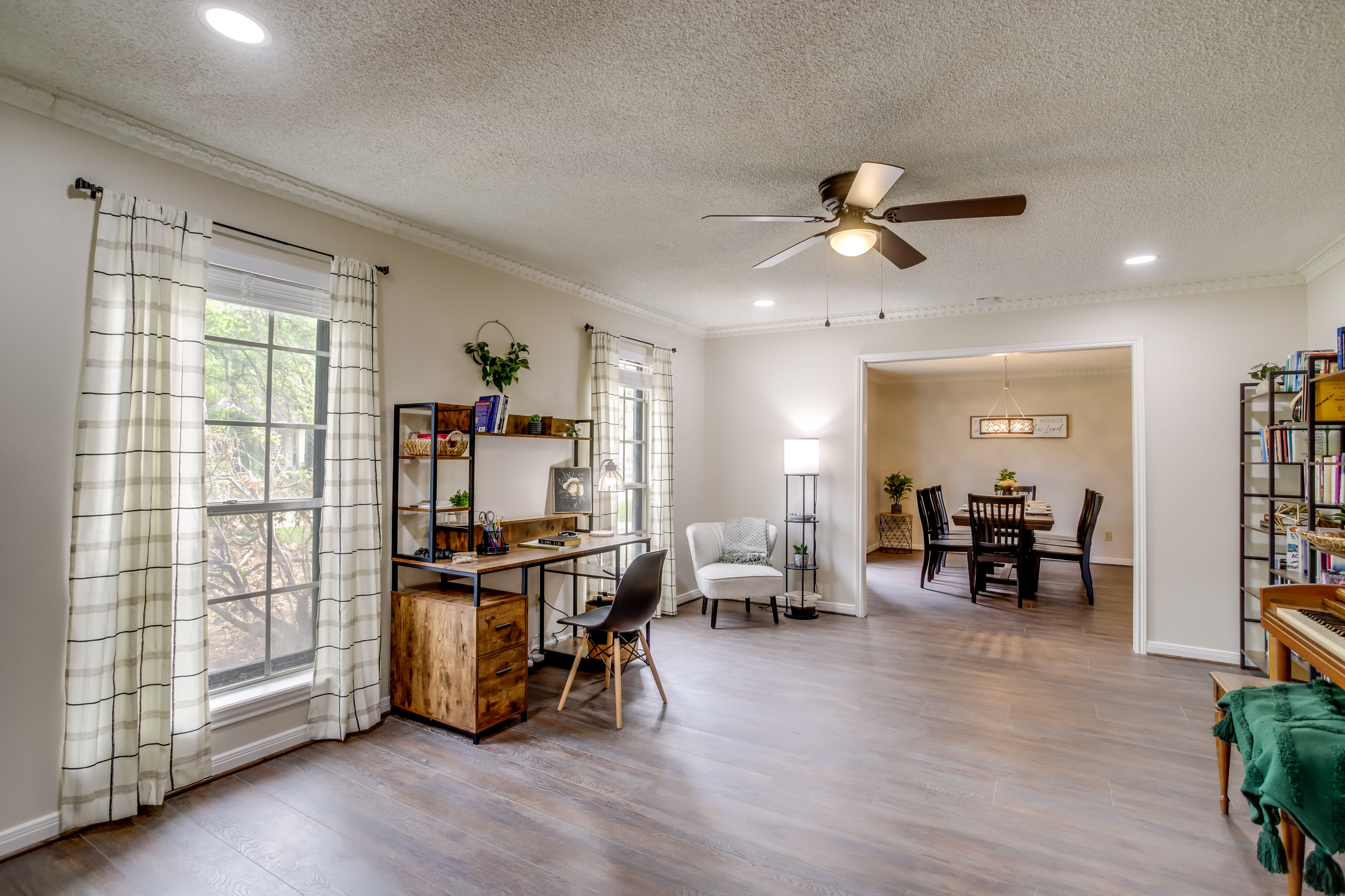 Home Office | Laptop-Friendly Workspace | Piano | Books