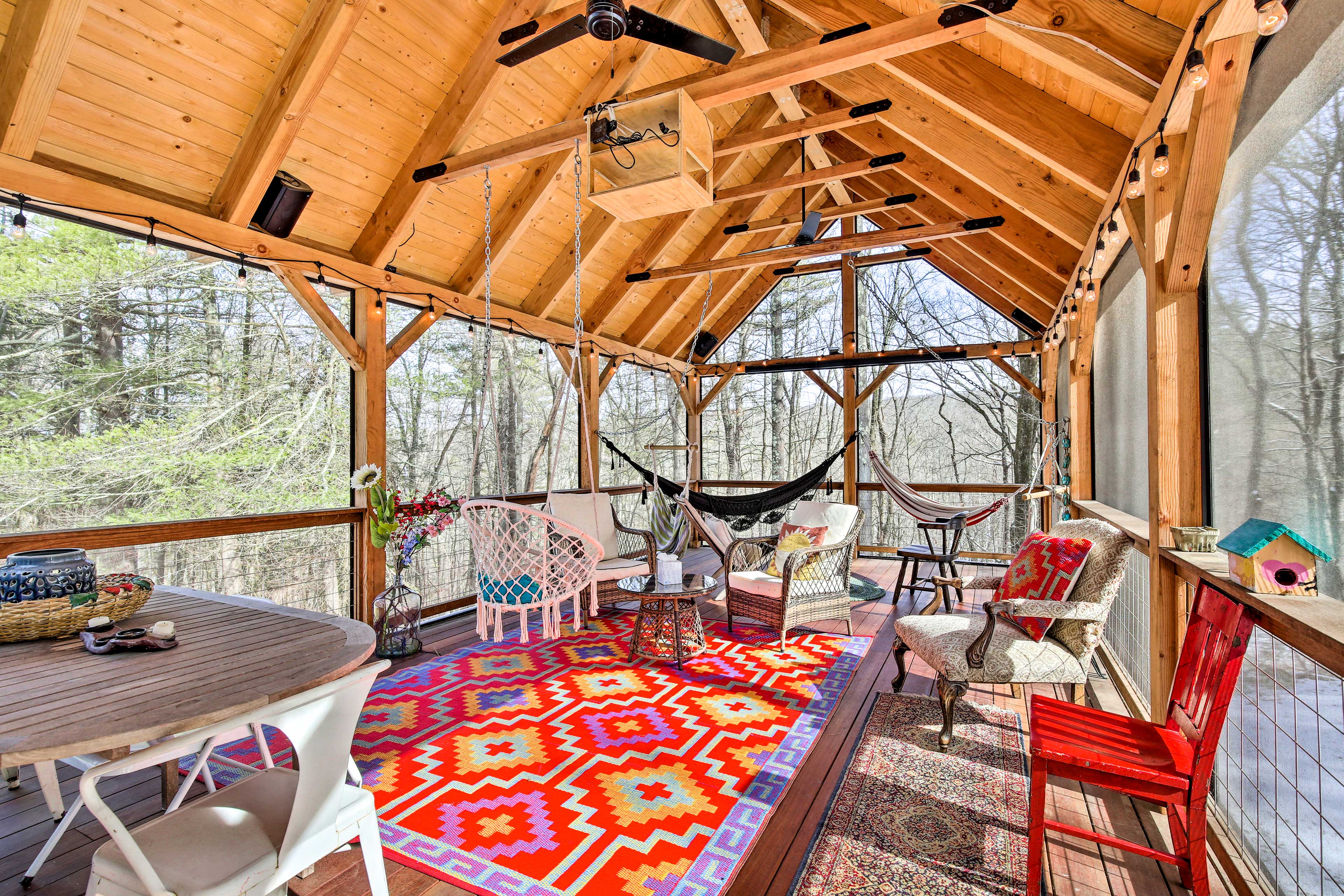 Screened-In Porch | Outdoor Theater (Not Available in Winter)