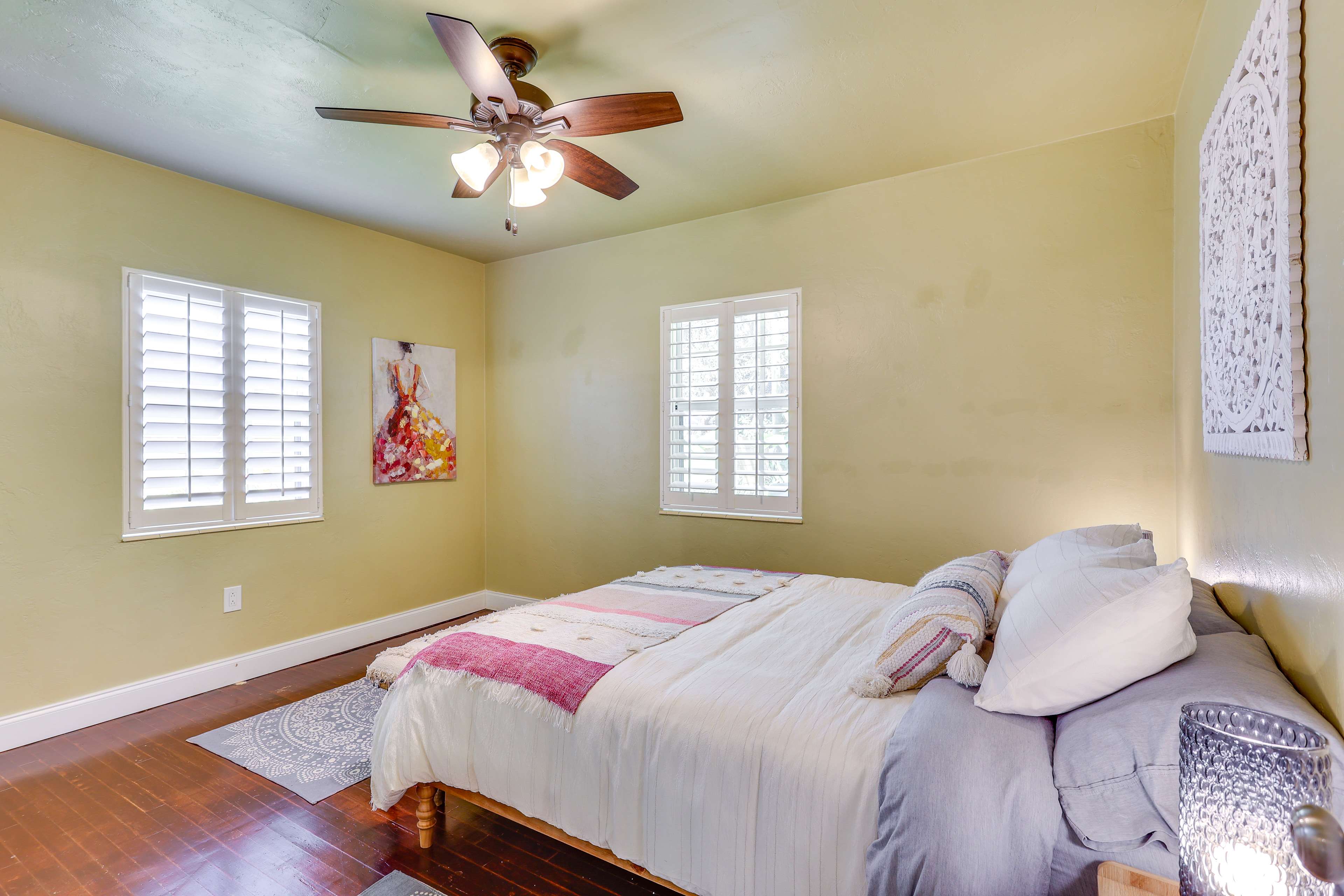 Bedroom 1 | Queen Bed | Linens Provided | Hangers