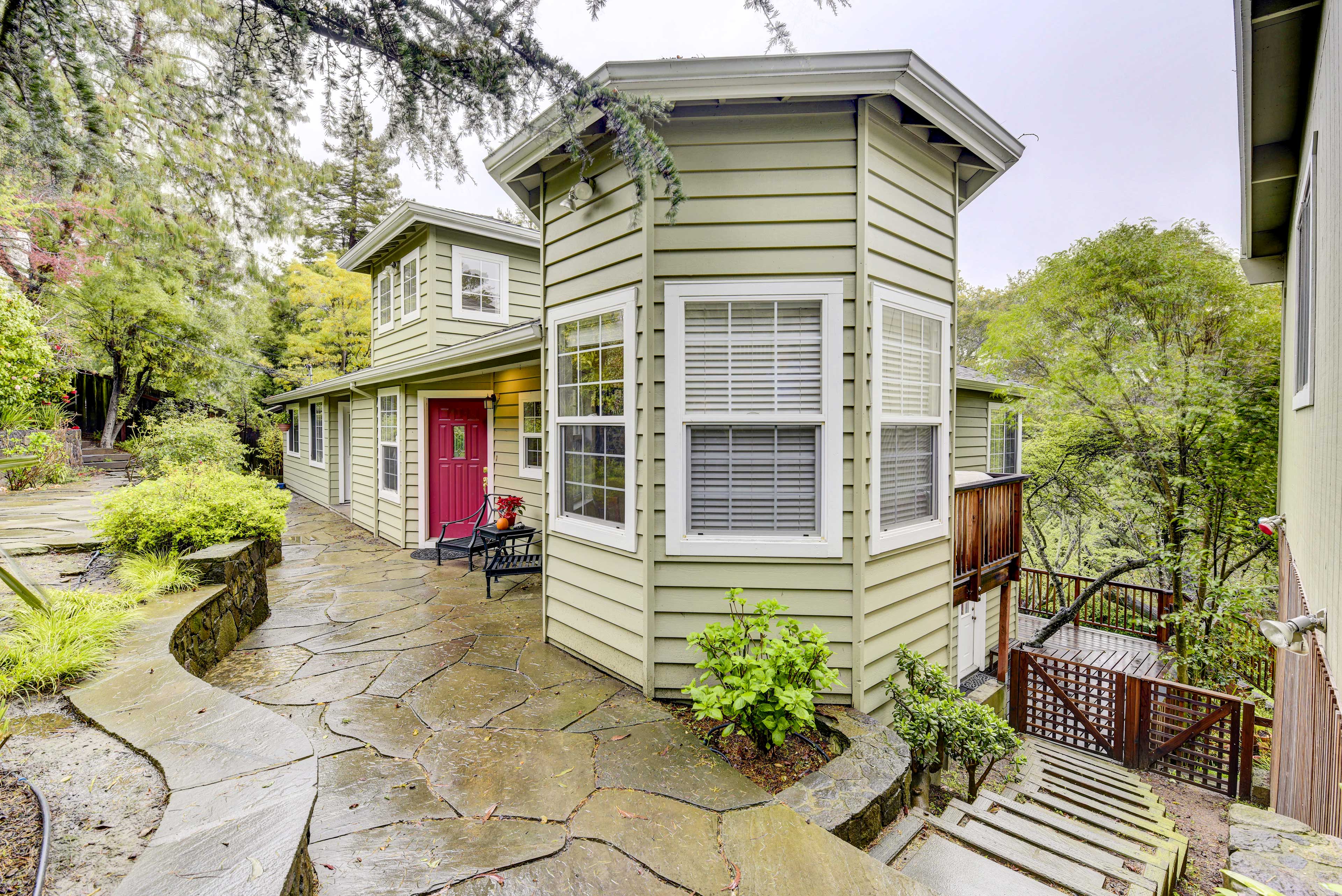 Mill Valley Vacation Rental | 1BR | 1BA | Steps Required for Access | 800 Sq Ft