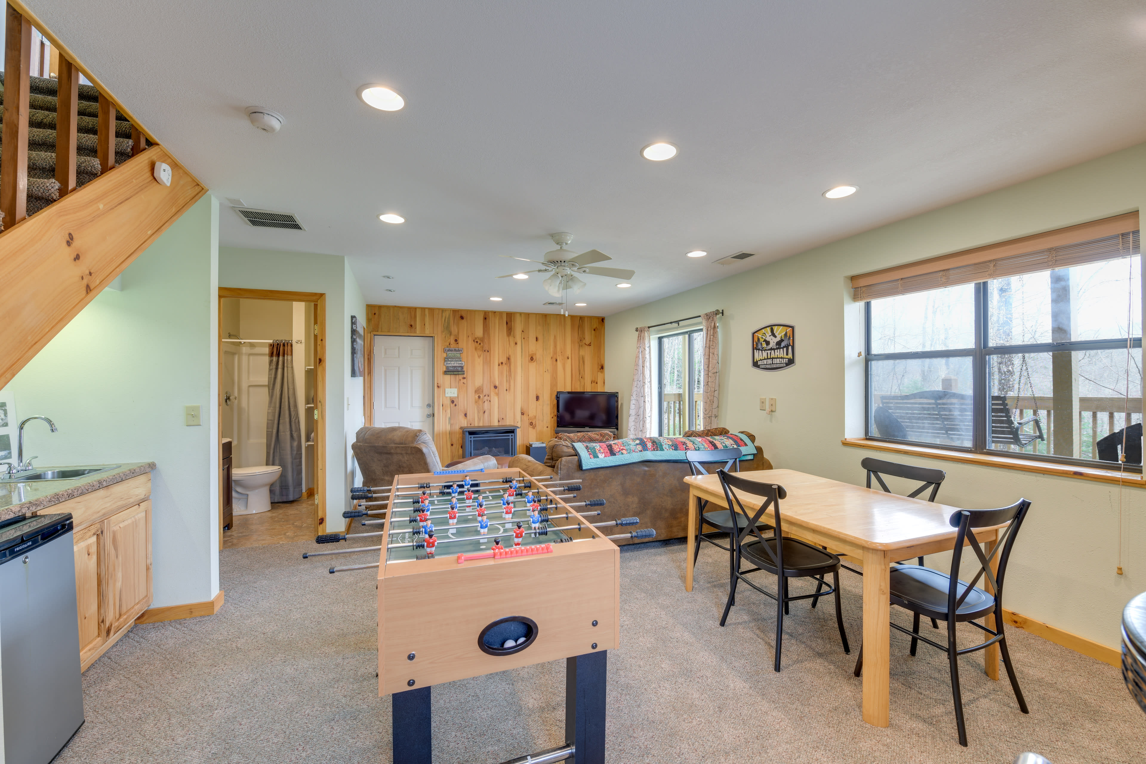 Game Room | Full Sleeper Sofa | Basement | Wet Bar | Board Games