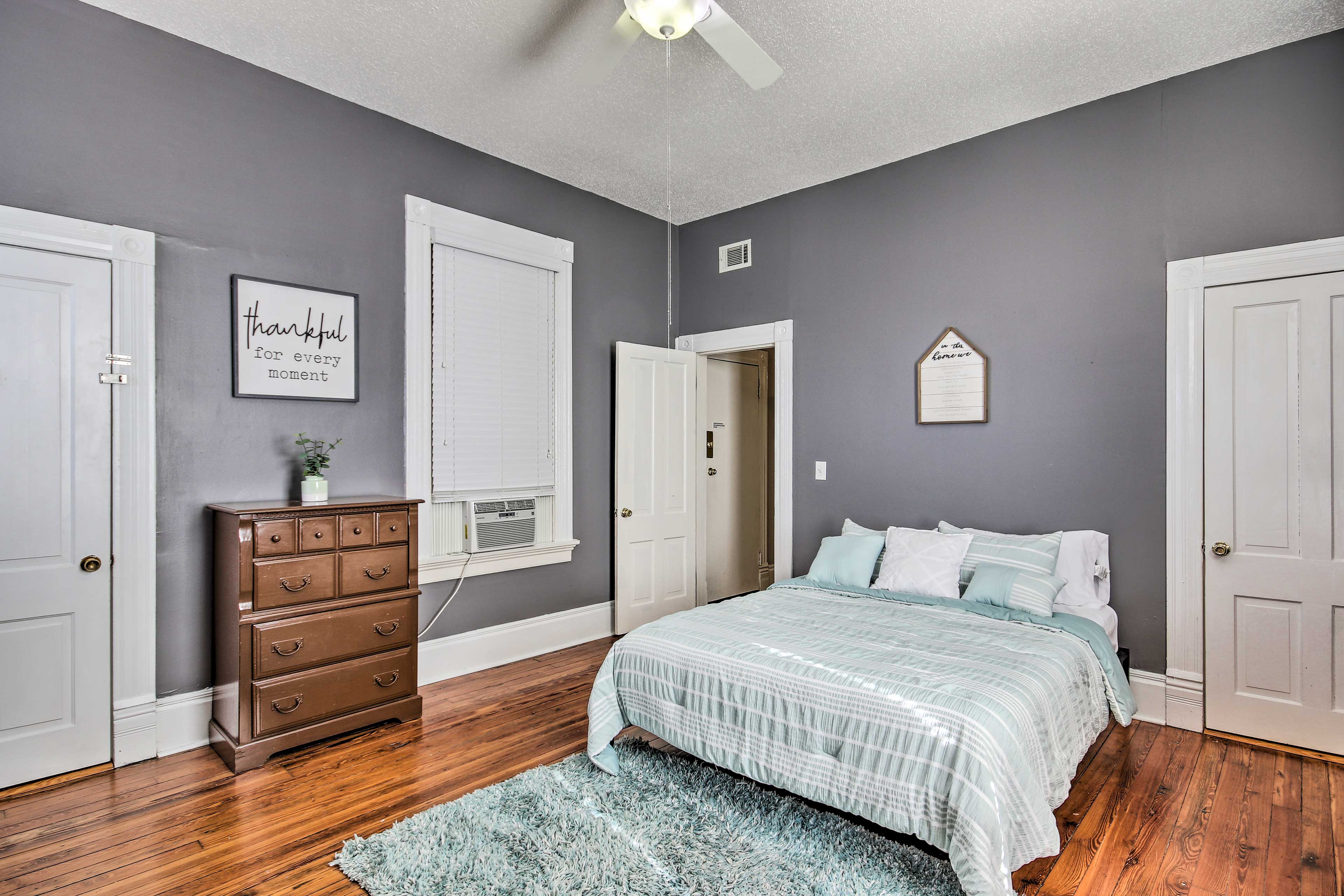 Bedroom 2 | Queen Bed | Smart TV w/ Netflix & DirecTV Stream | Window A/C Unit