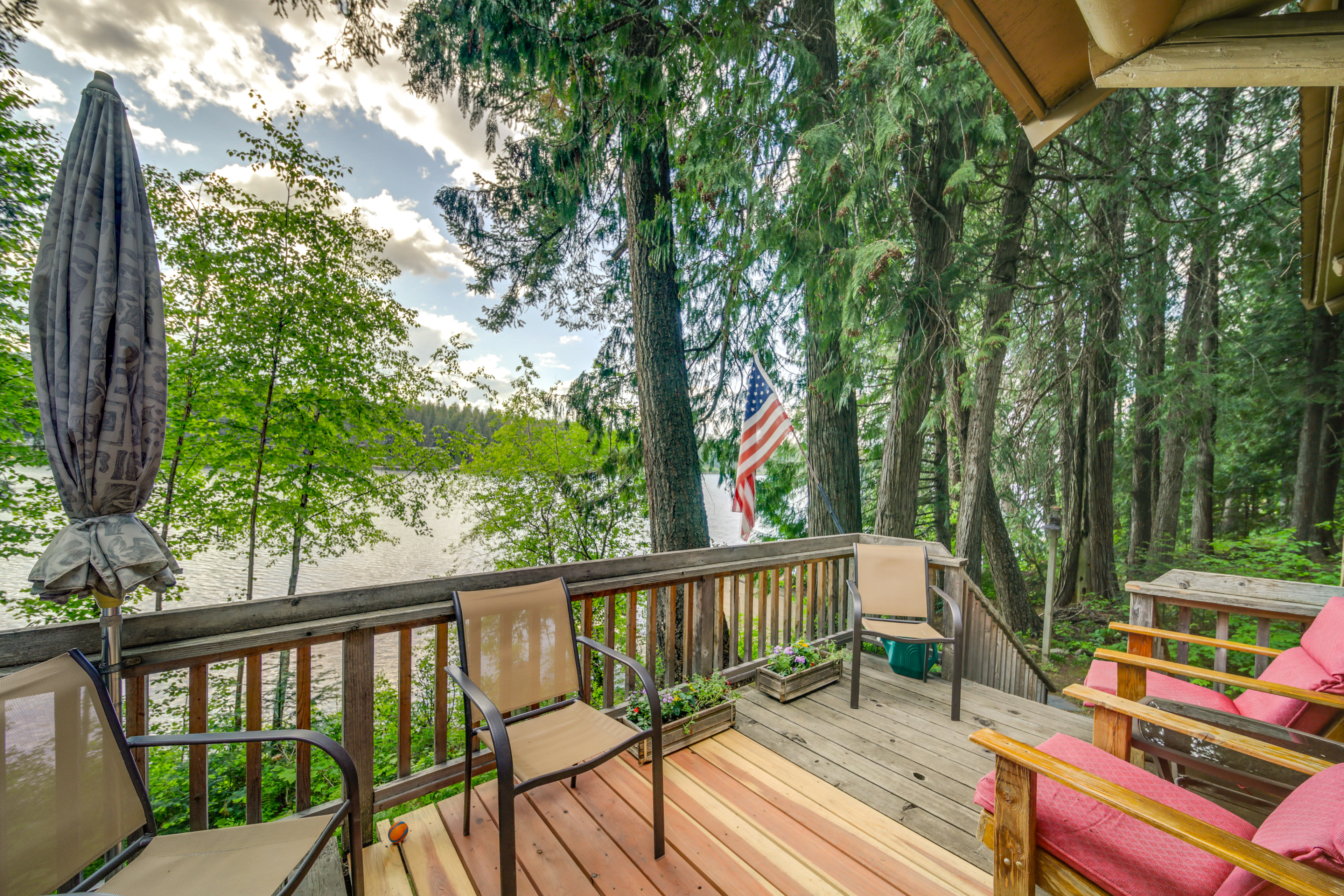 Back Deck | Private Beach Access | ~40 Mi to Spokane