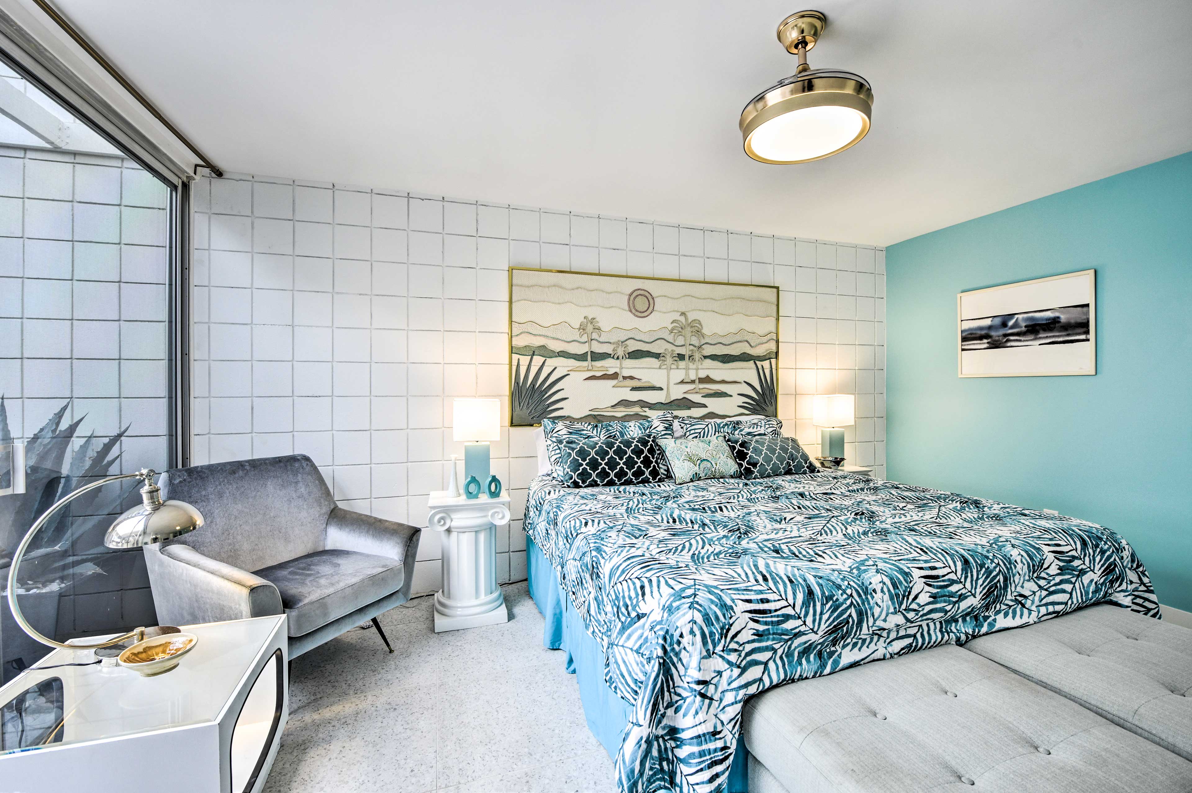Bedroom 1 | King Bed | Electric Fireplace | Smart TV | En-Suite Bathroom