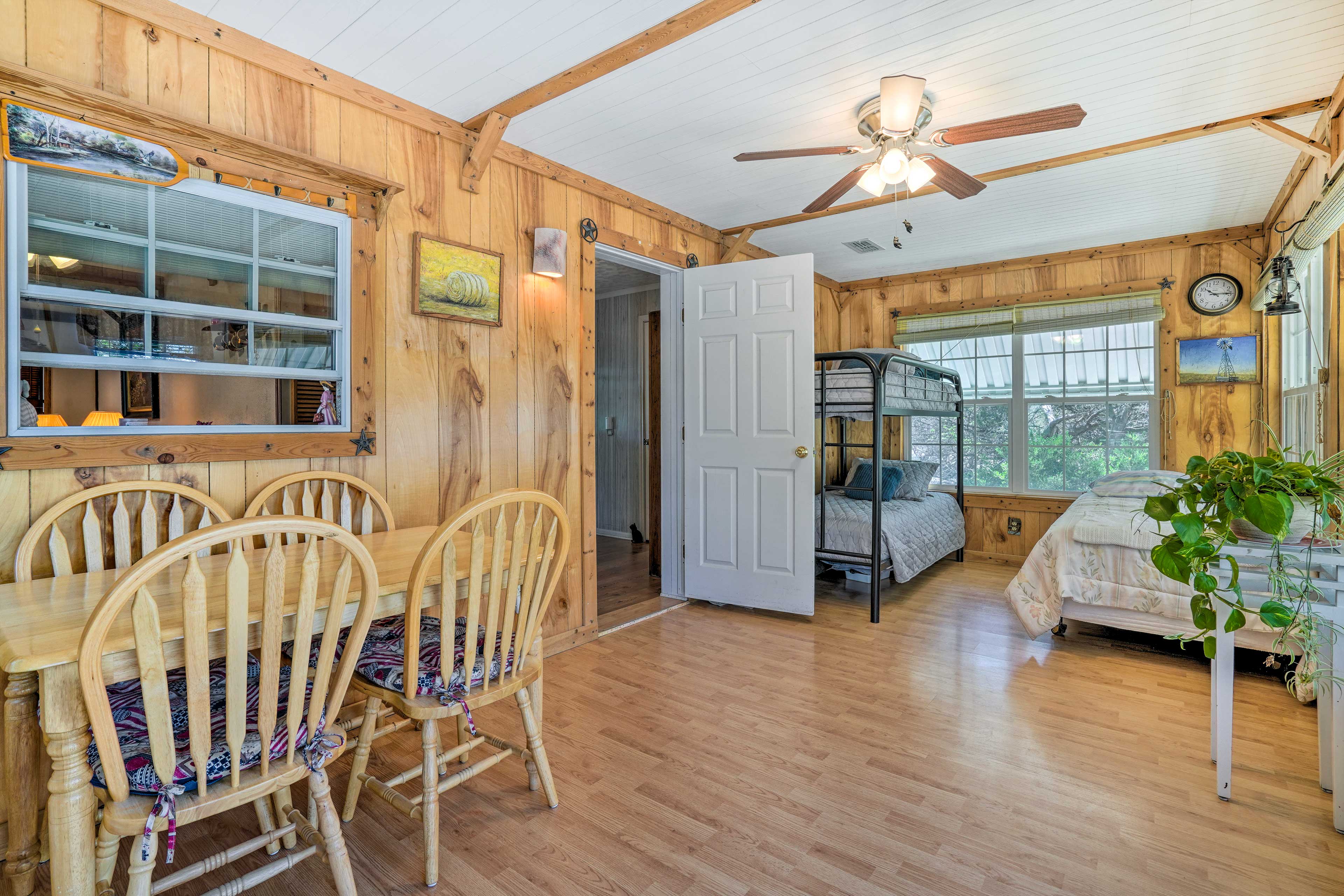 Bedroom 3 (Sunroom) | Main Level | Twin Bunk Bed | Twin Bed