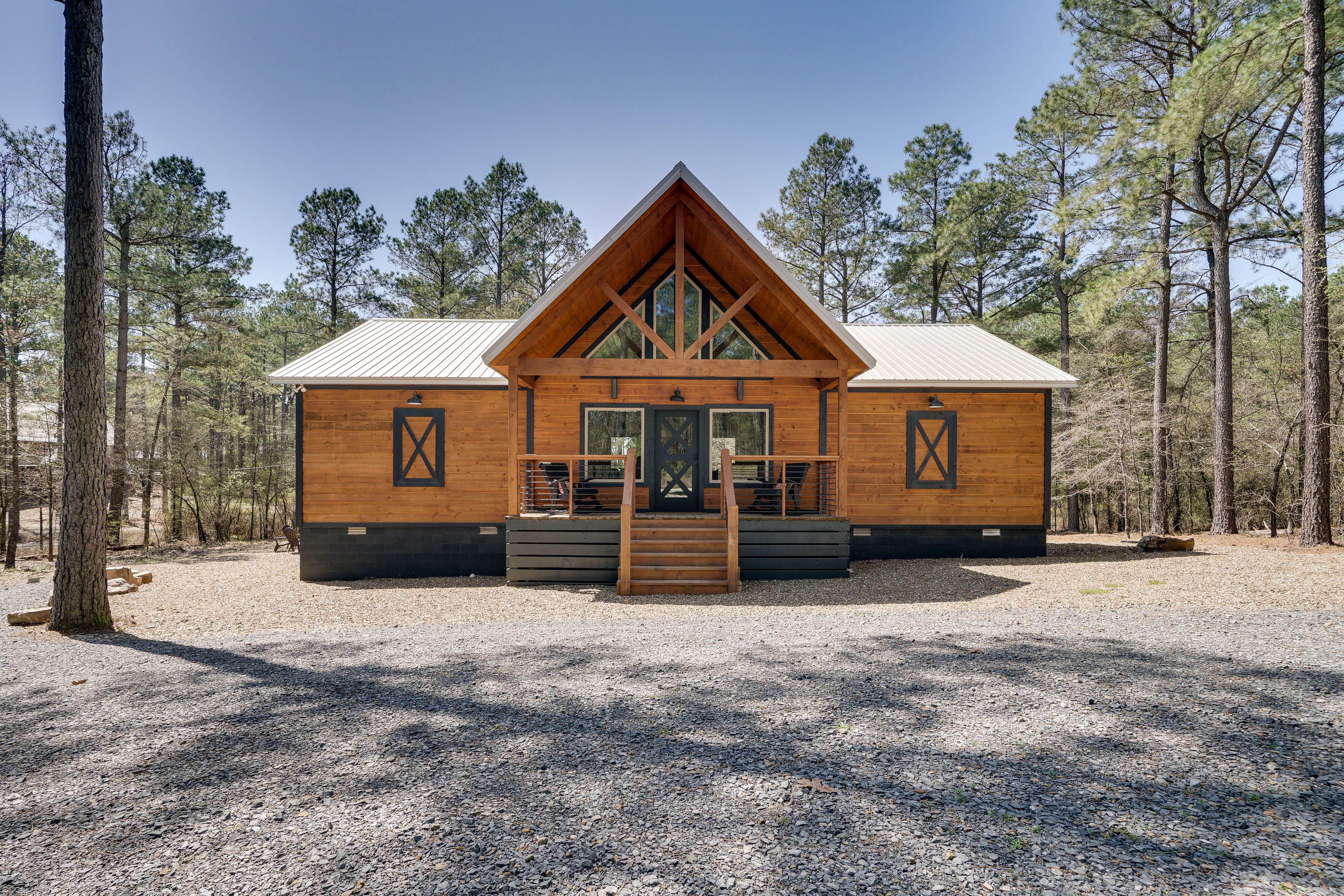 Cabin Exterior | Parking | Gravel Driveway (2 Vehicles)