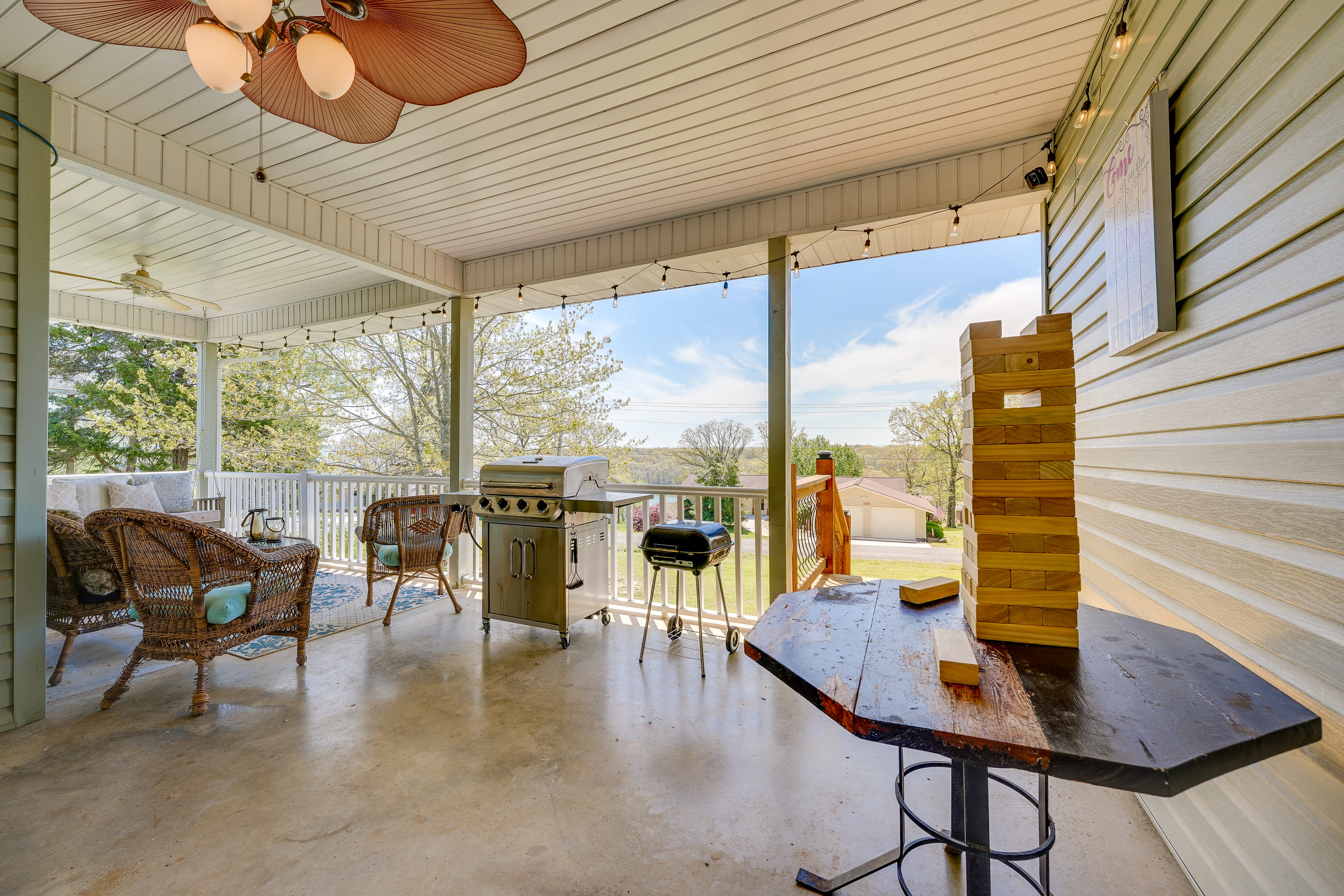 Back Porch | Gas Grill | Lounge Seating | String Lights