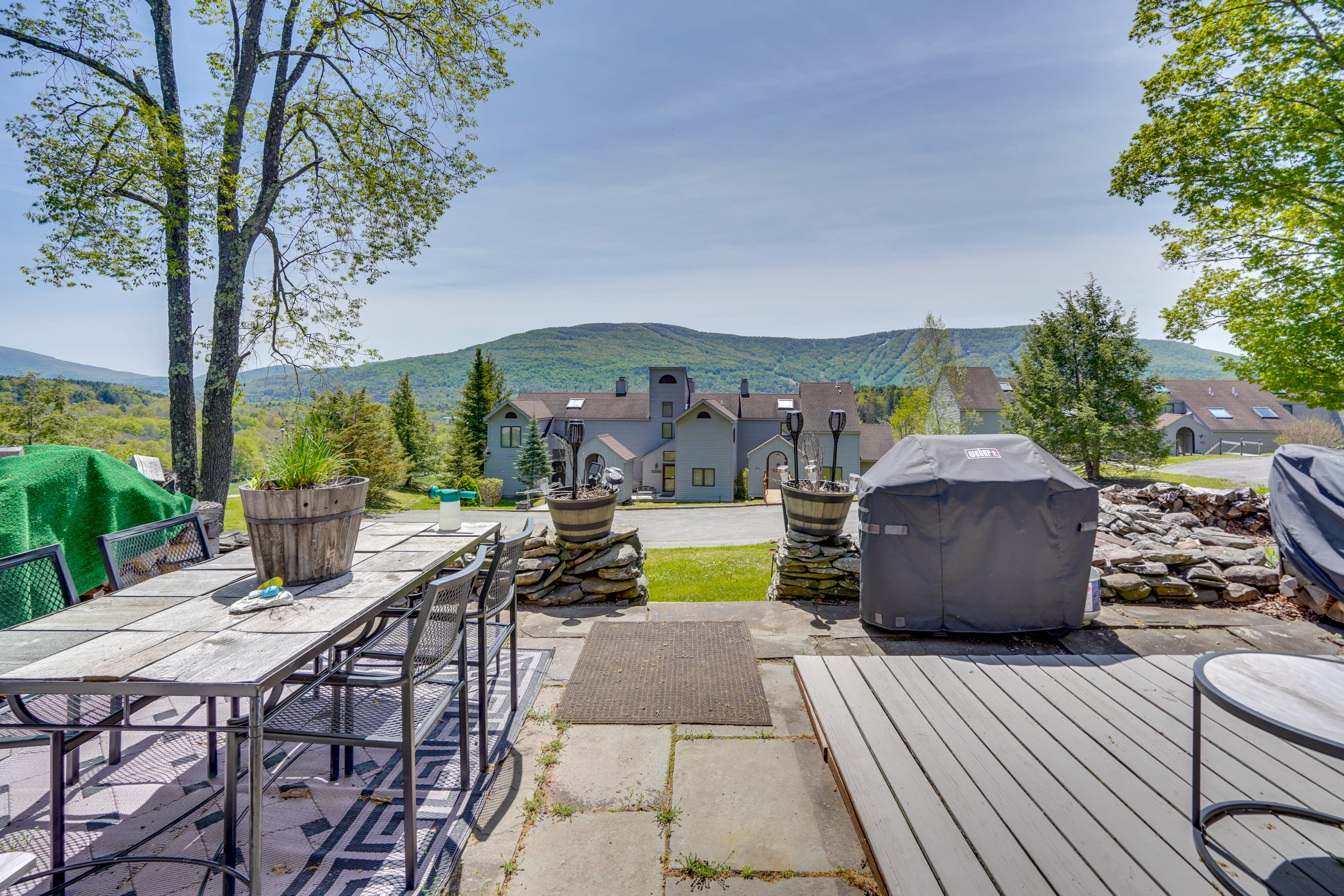 Private Patio | Grill | Mountain Views