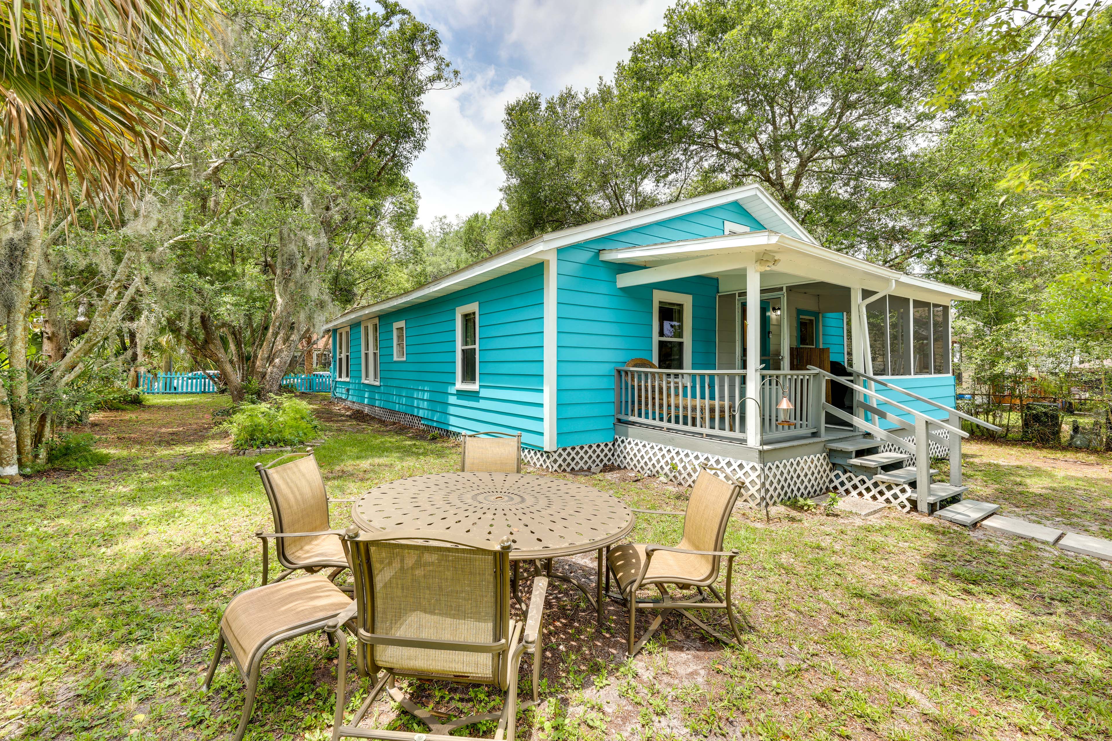 St. Augustine Vacation Rental | 900 Sq Ft | 3BR | 1BA | Stairs Required