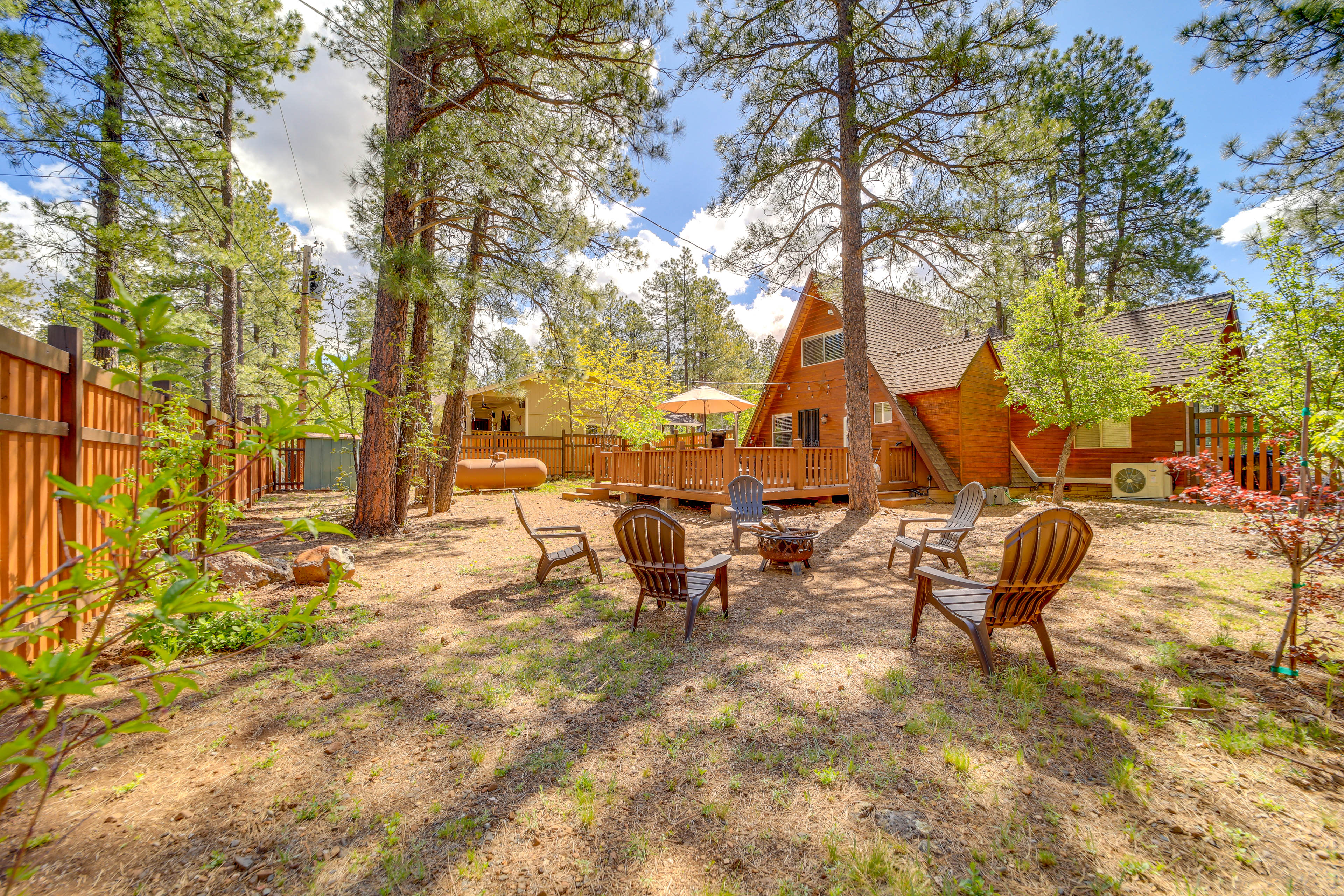 Cabin Exterior | Pets Welcome | Fenced Yard | Fire Pit | Hammock