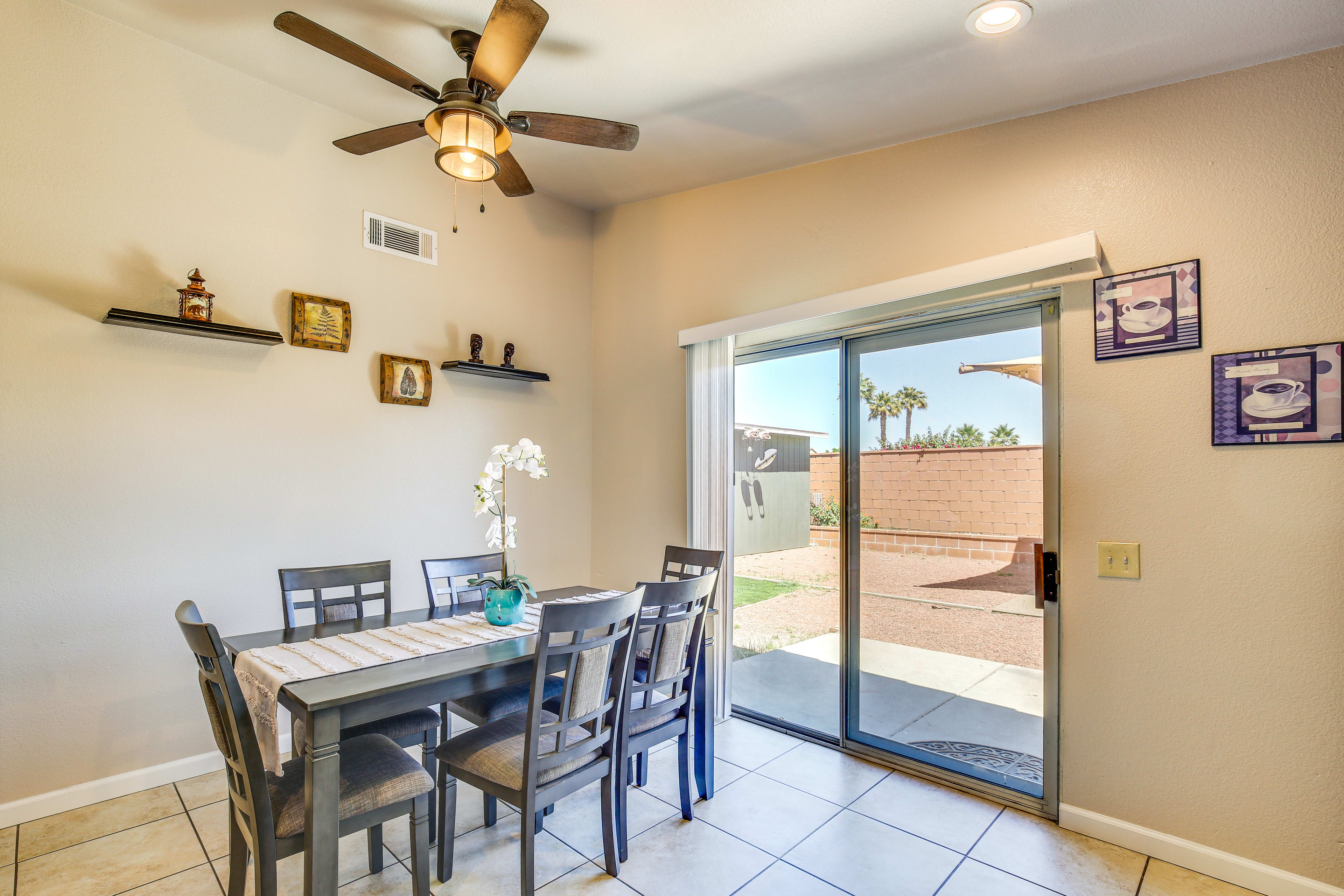 Dining Area | Dishware/Flatware | Trash Bags/Paper Towels