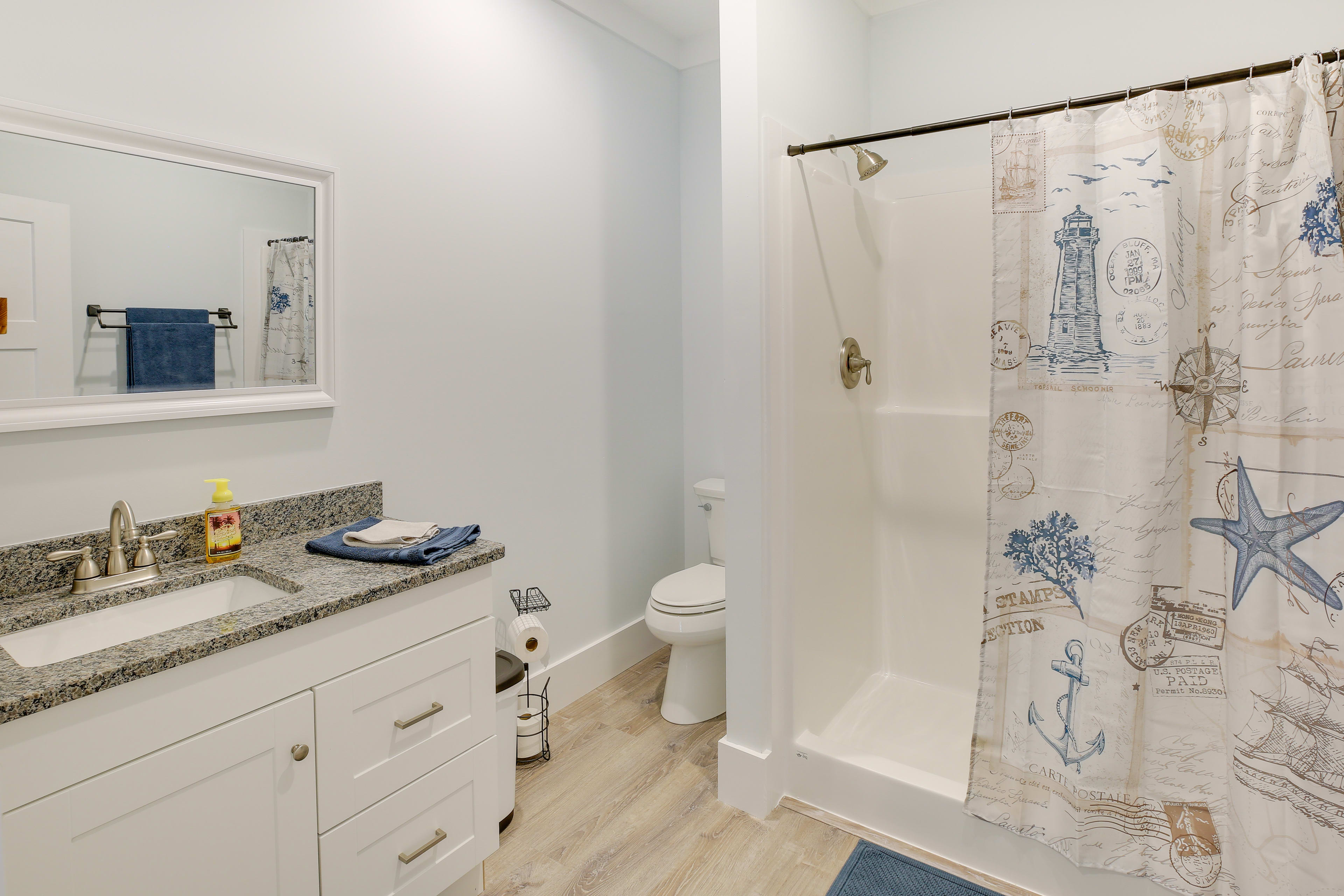 Full Bathroom | Walk-In Shower | Towels Provided | Trash Bags/Paper Towels