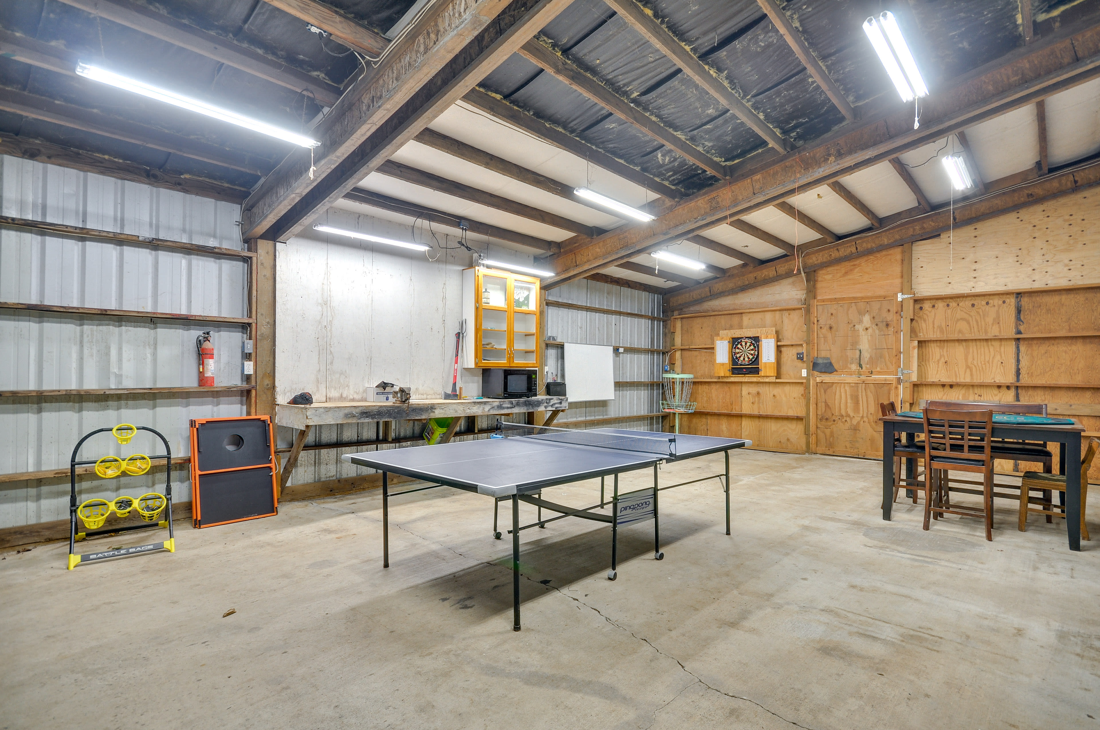 Shop | Cards Table | Dartboard | Ping Pong Table | Hot Tub