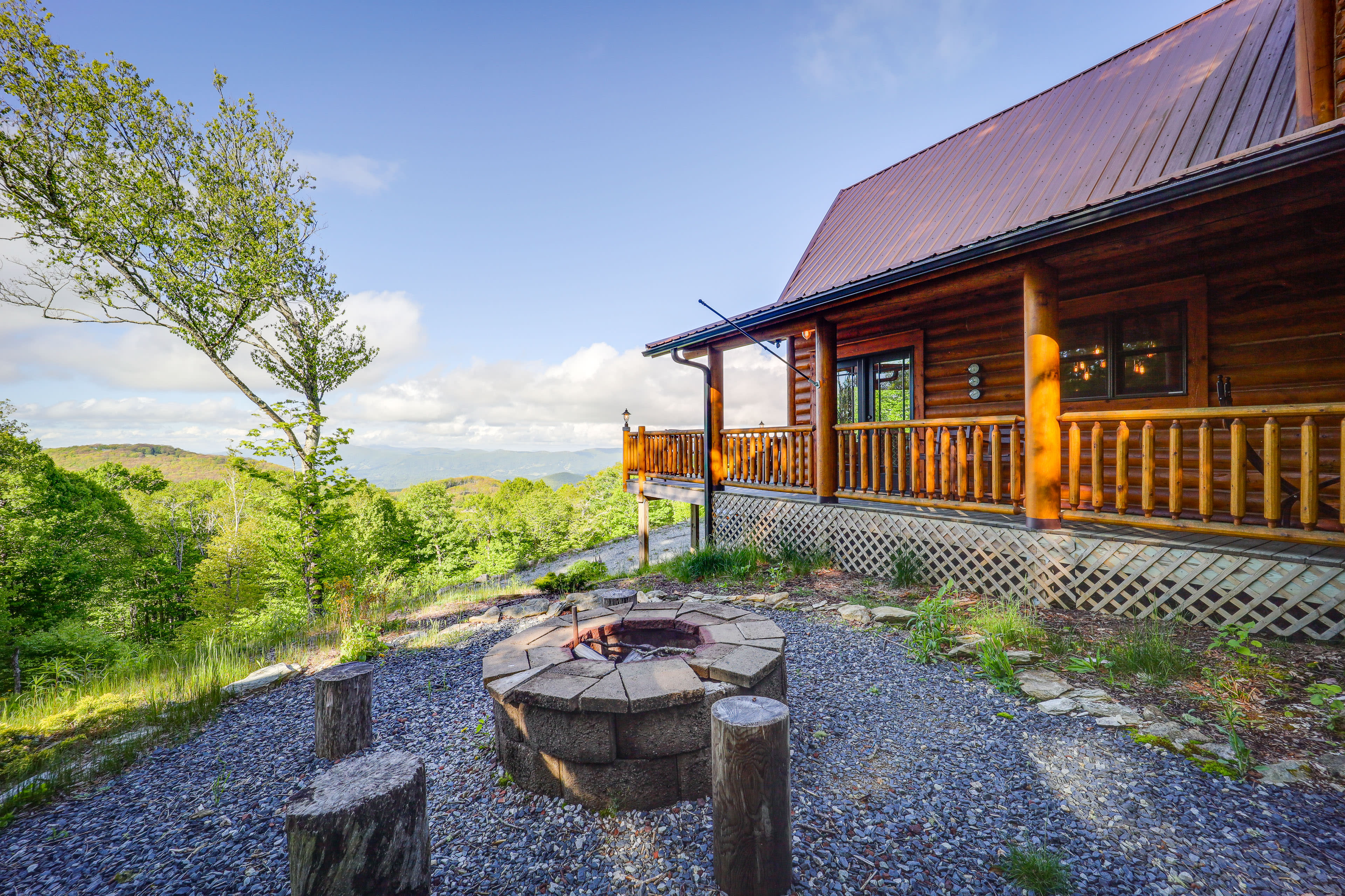 Yard Area | Stunning Mountain View | Fire Pit