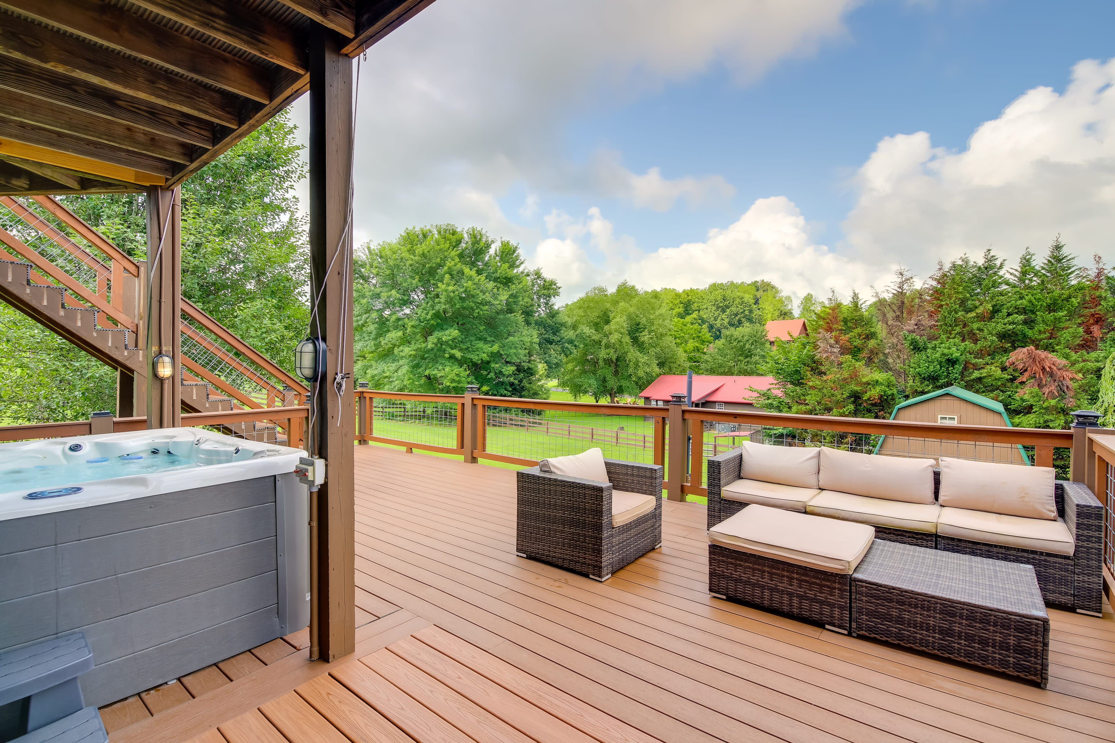 Deck | Private Hot Tub | Grill