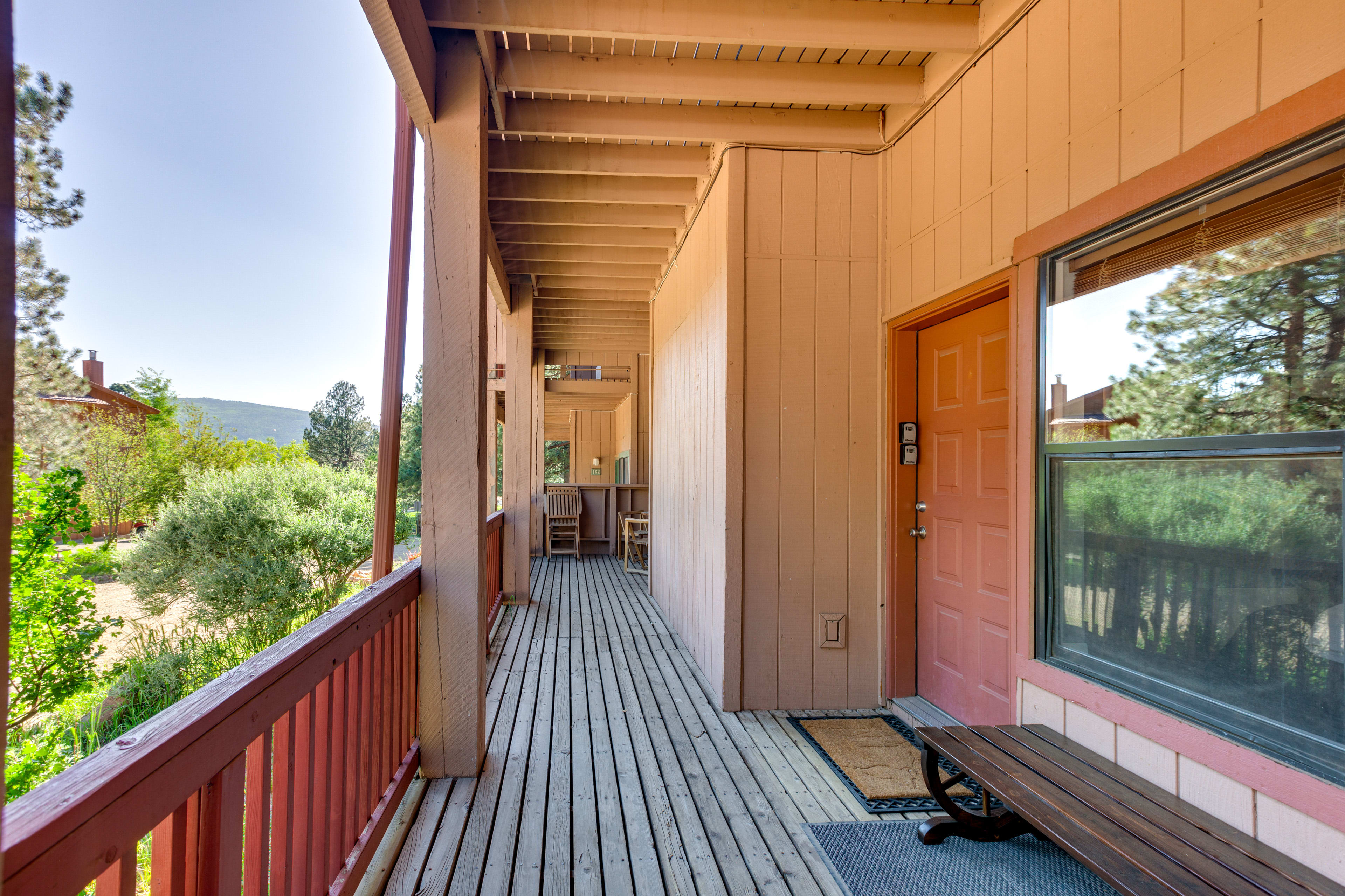 Unit Entrance | Mountain Views | Walking Distance to Angel Fire Resort