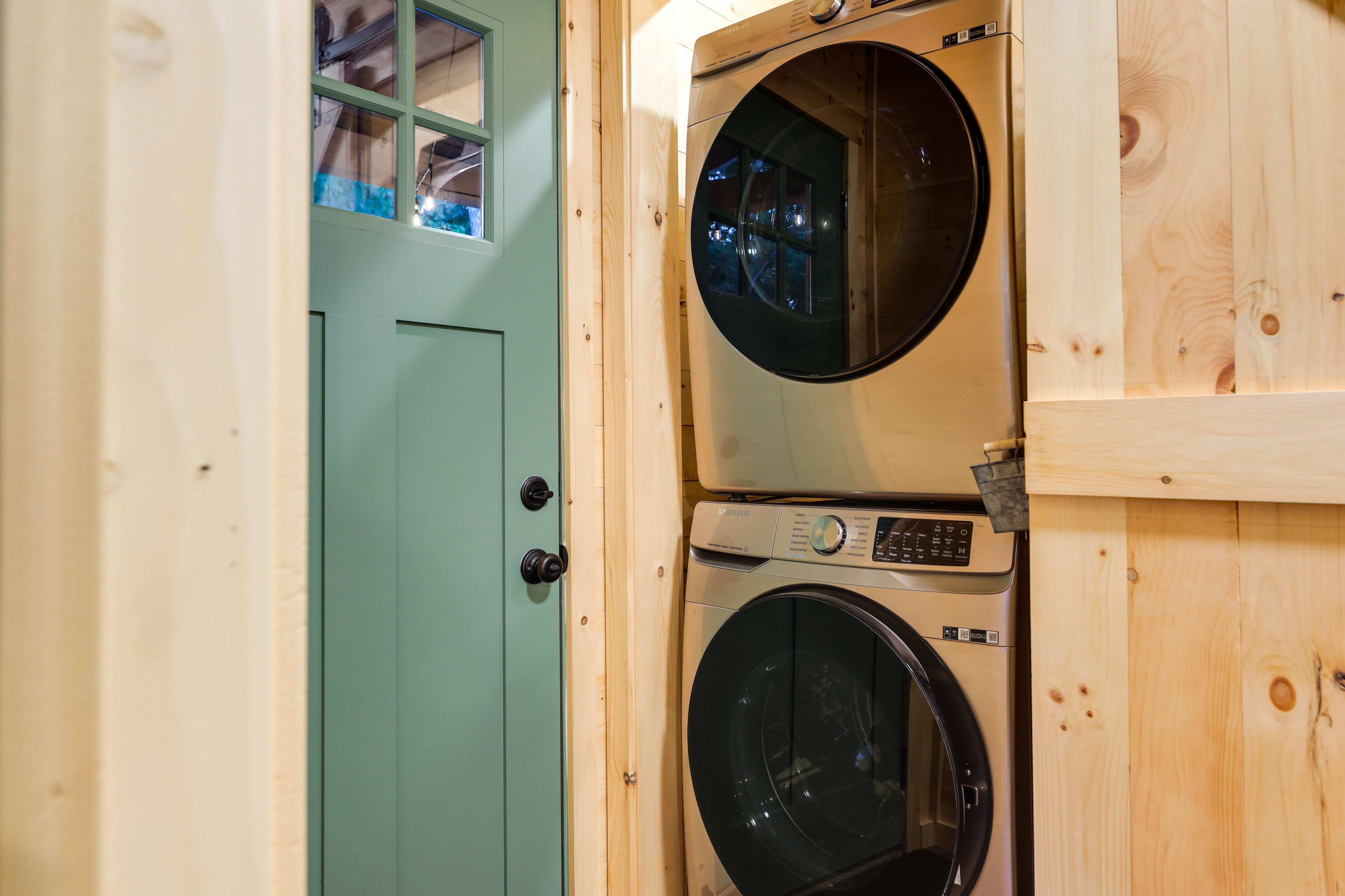 Stackable Washer + Dryer | 1st Floor | Laundry Detergent