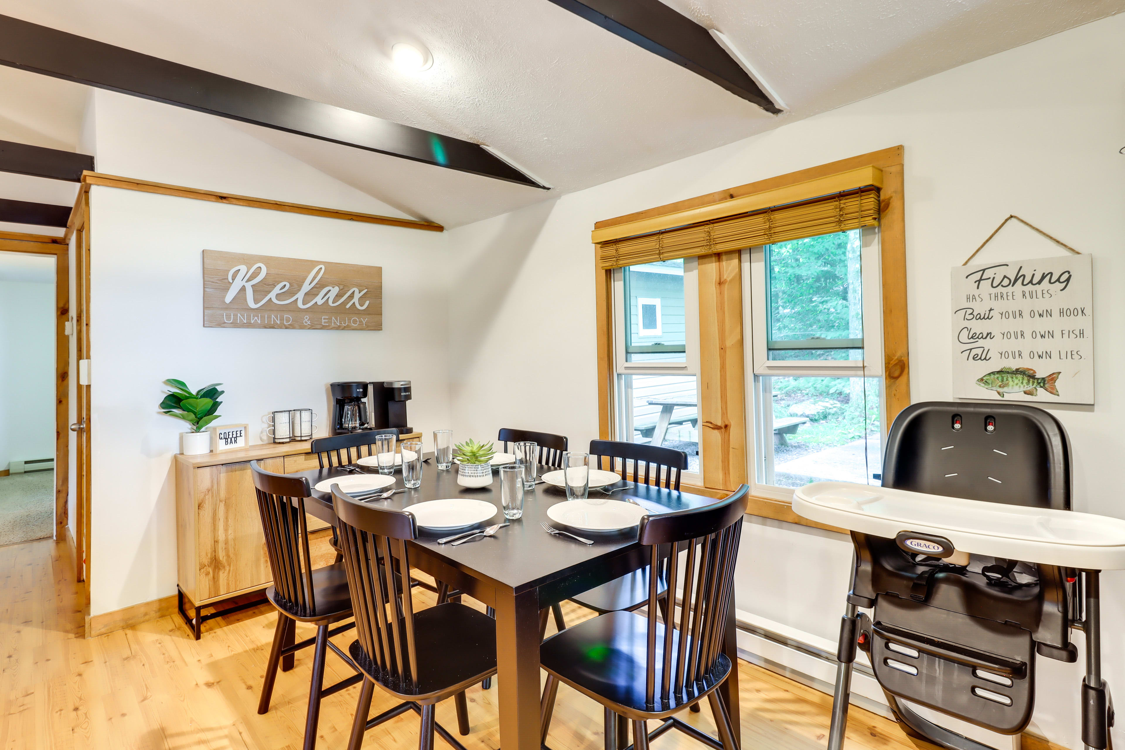 Dining Area | High Chair | Dishware & Flatware Provided