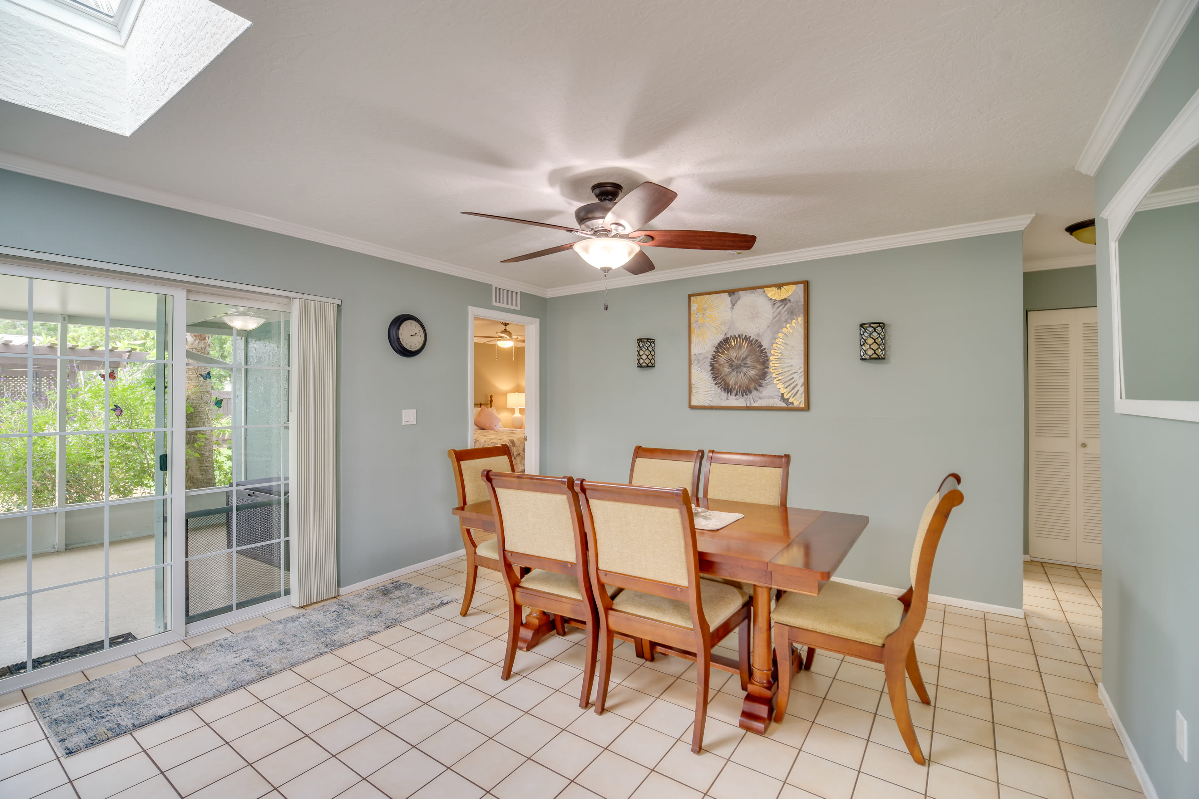 Dining Area | Dishware & Flatware Provided | Screened Porch Access