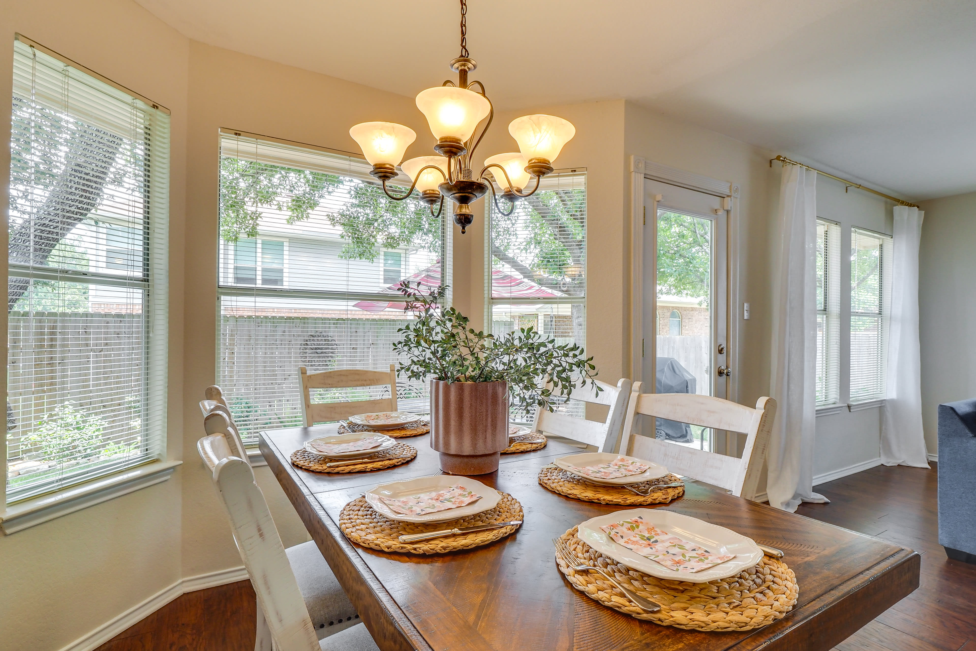 Dining Area | Dishware/Flatware | Trash Bags/Paper Towels | High Chair