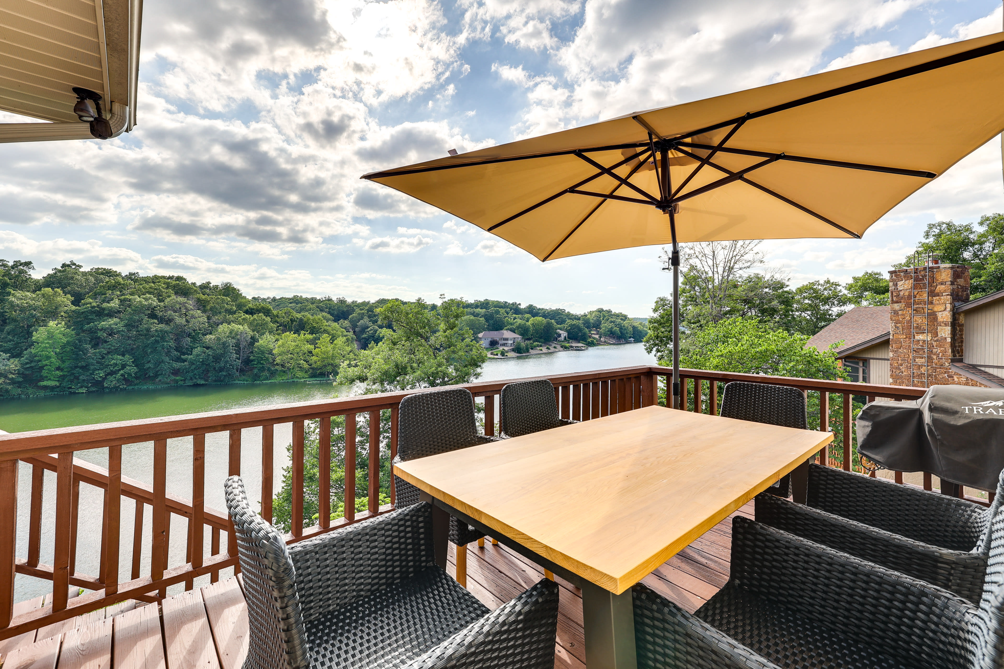 Deck | Seating & Dining | Water & Forested Views | Lake Access On-Site