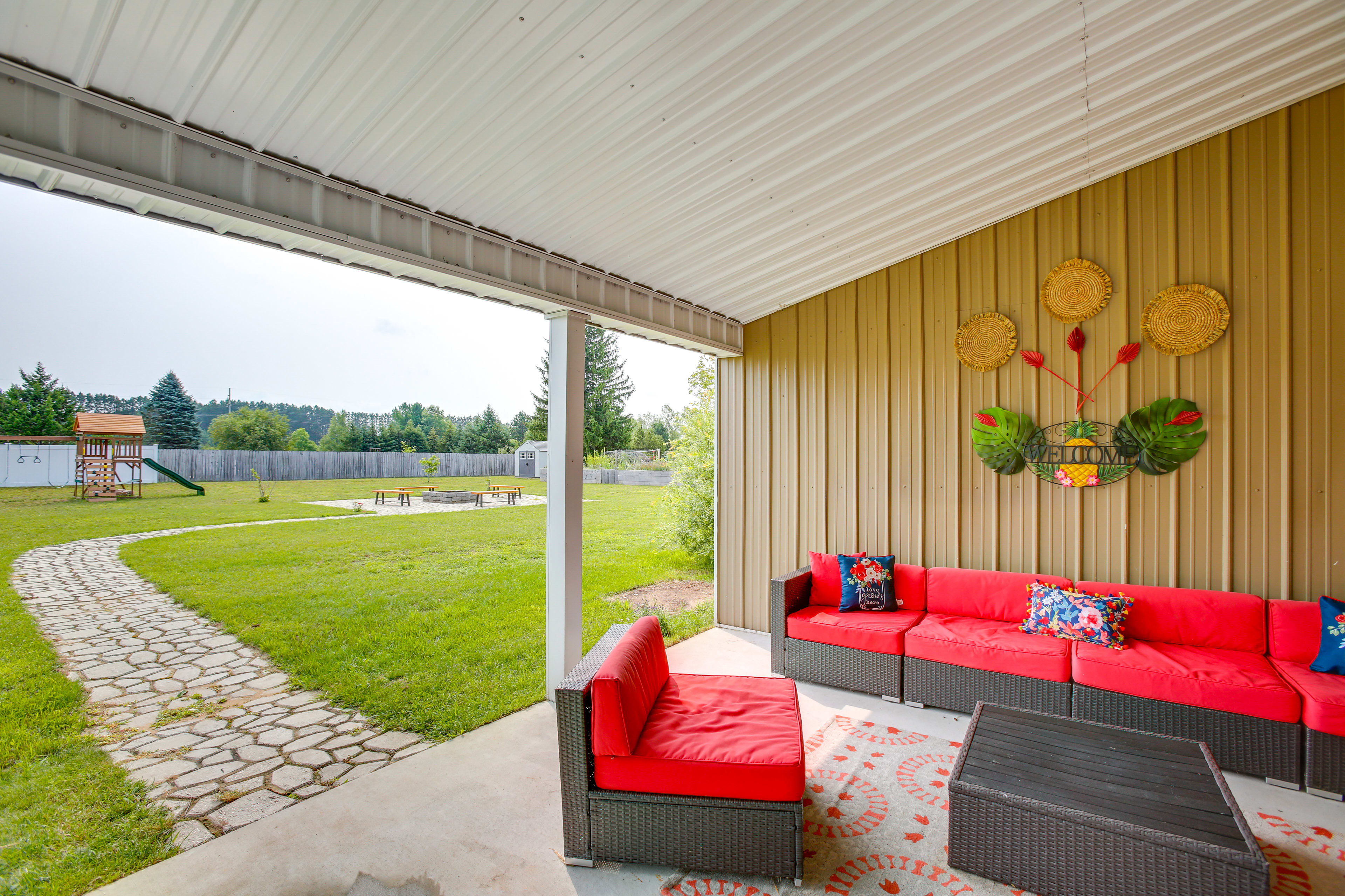 Patio w/ Seating | Private Hot Tub | Gas Grill