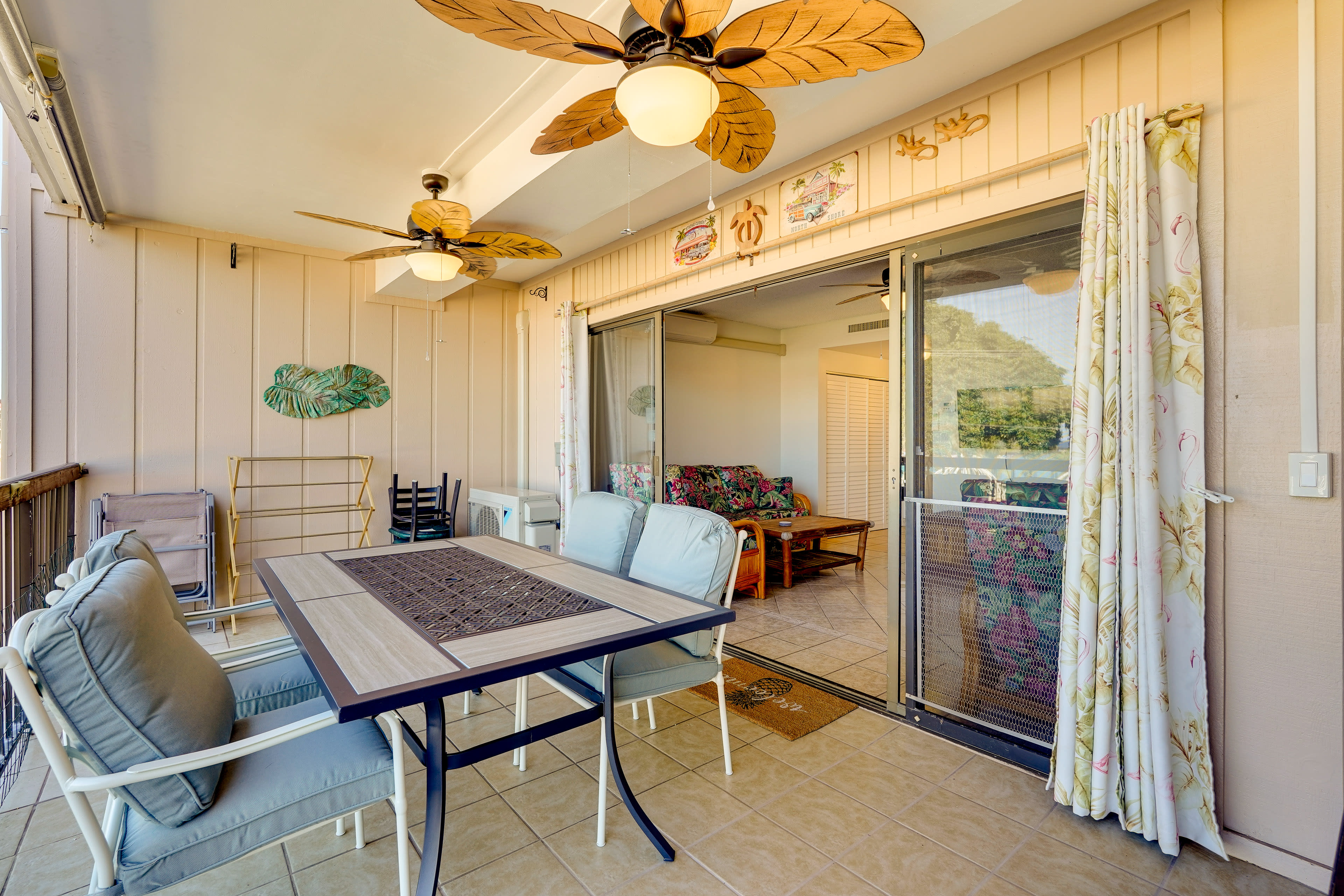 Outdoor Space | Furnished Balcony | Ceiling Fans