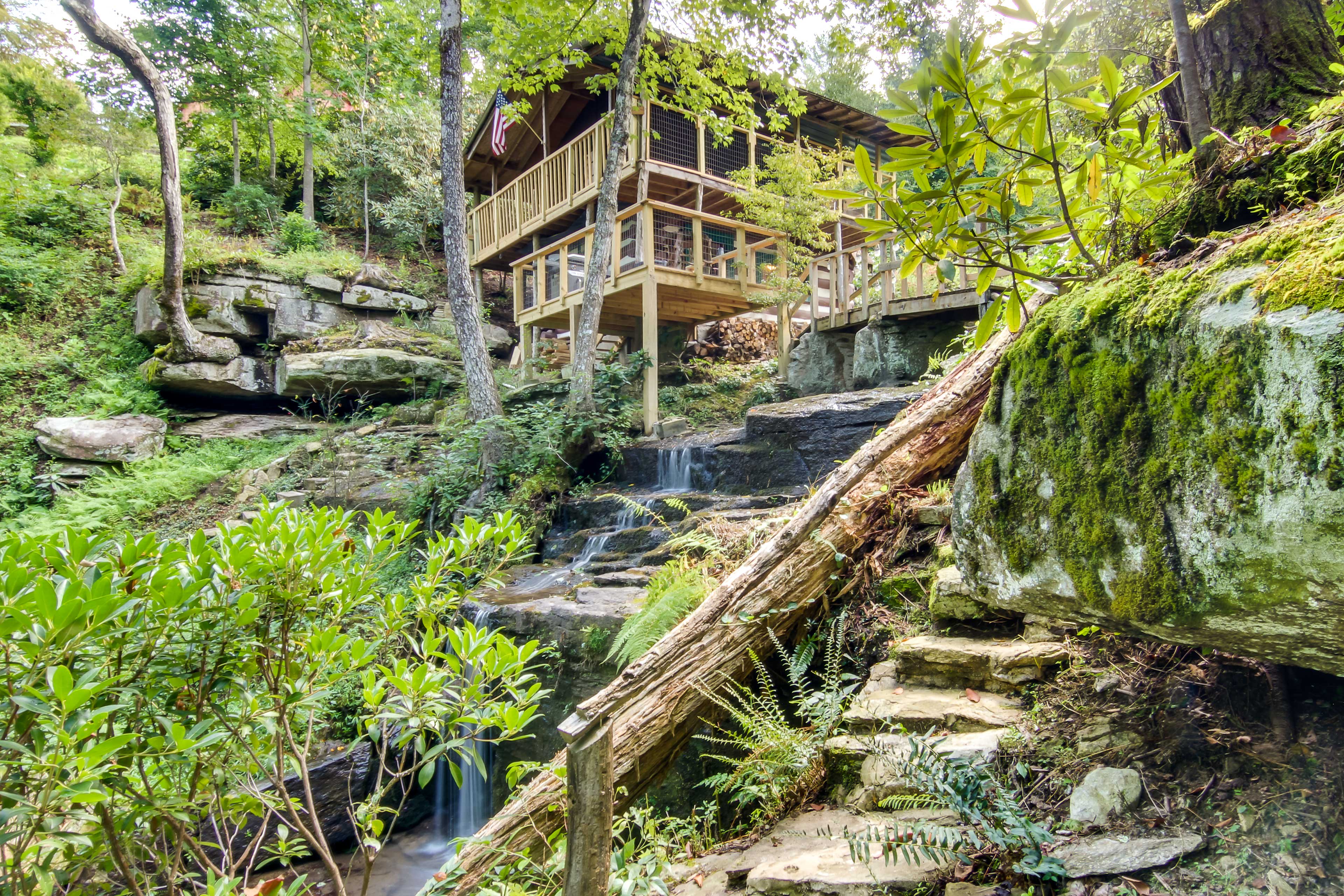 Pisgah Forest Vacation Rental | 1BR | 1BA | 500 Sq Ft | Stairs Required