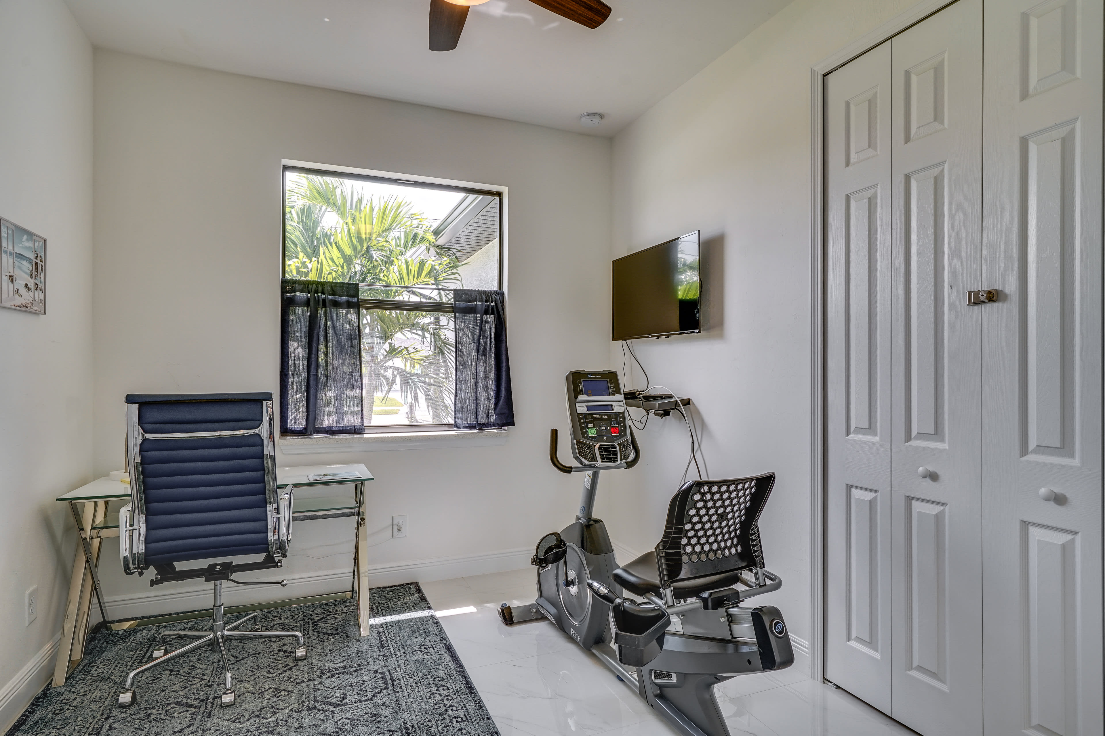 Private Office | Exercise Bike | Laptop Desk | Flat-Screen TV