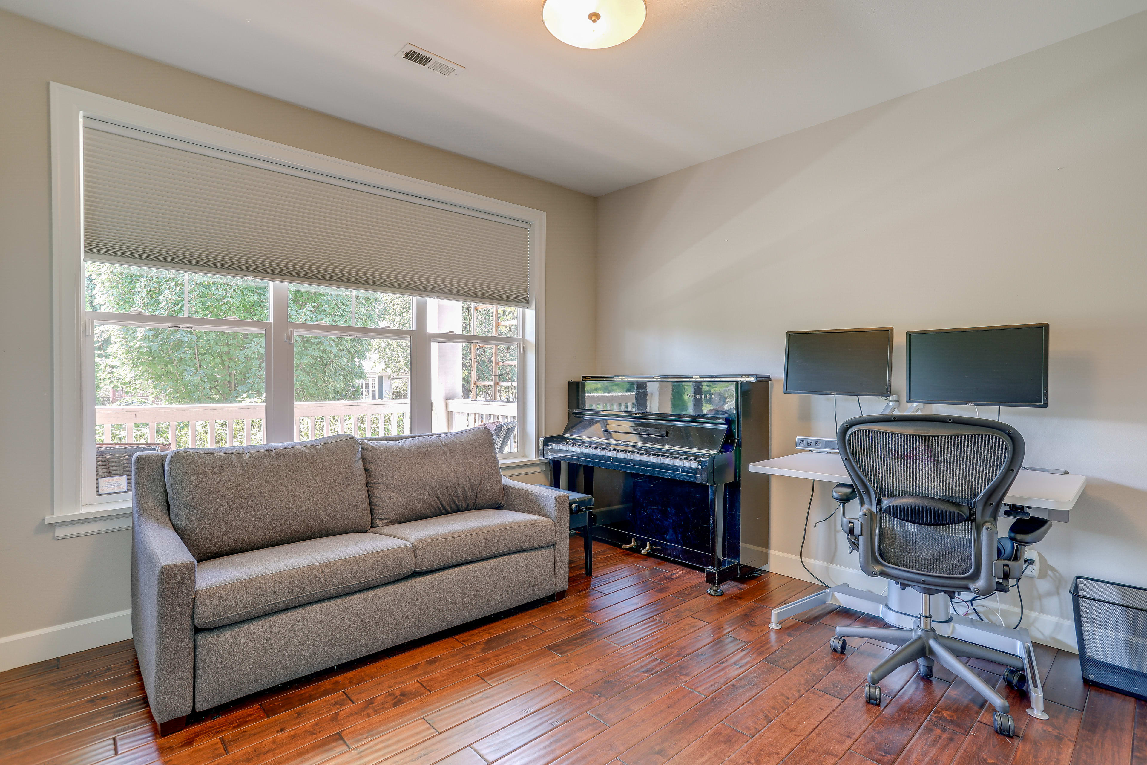 Office | Laptop-Friendly Workspace | Monitors | Piano