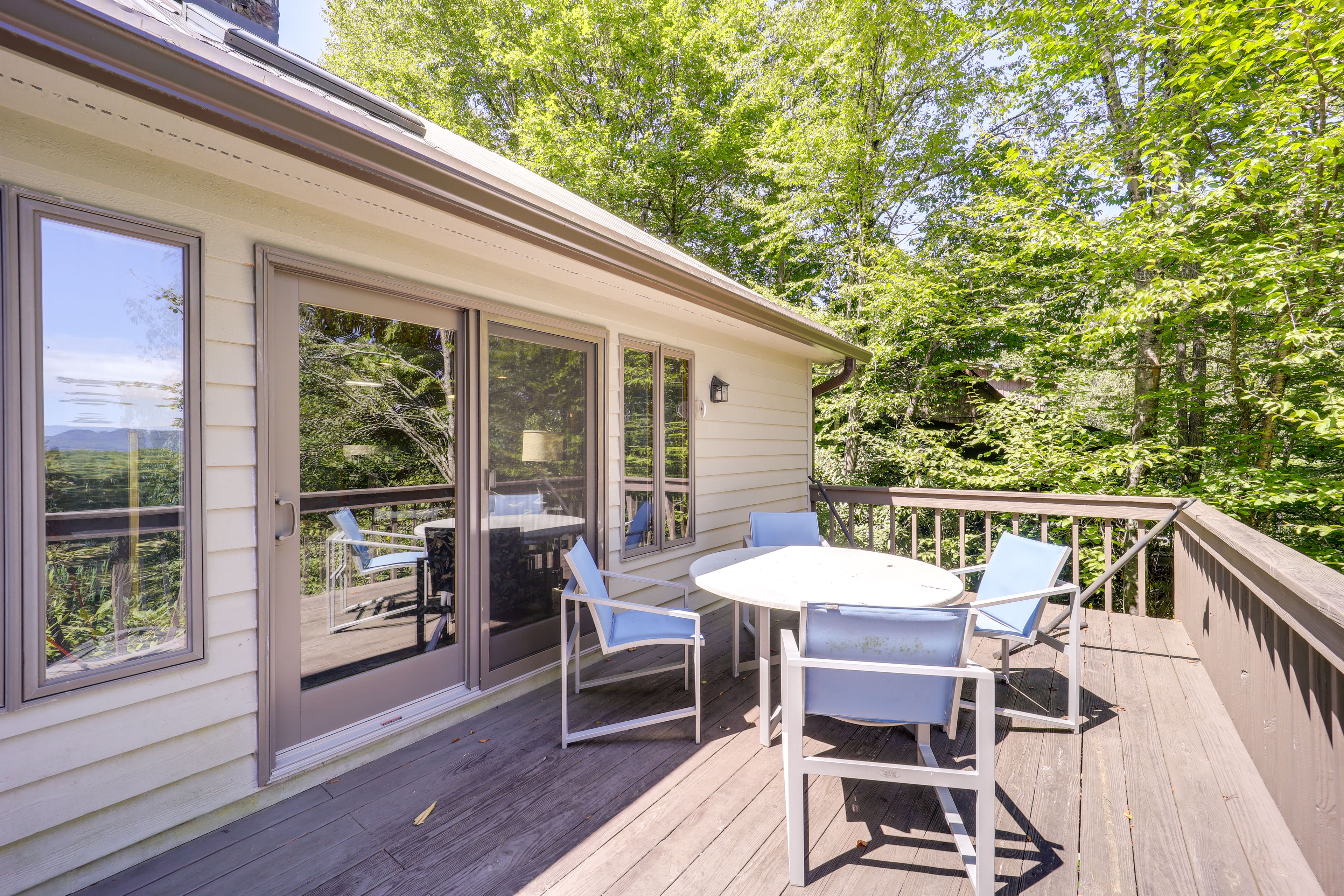 House Exterior | Furnished Deck | Dining Area | Charcoal Grill | Mountain Views