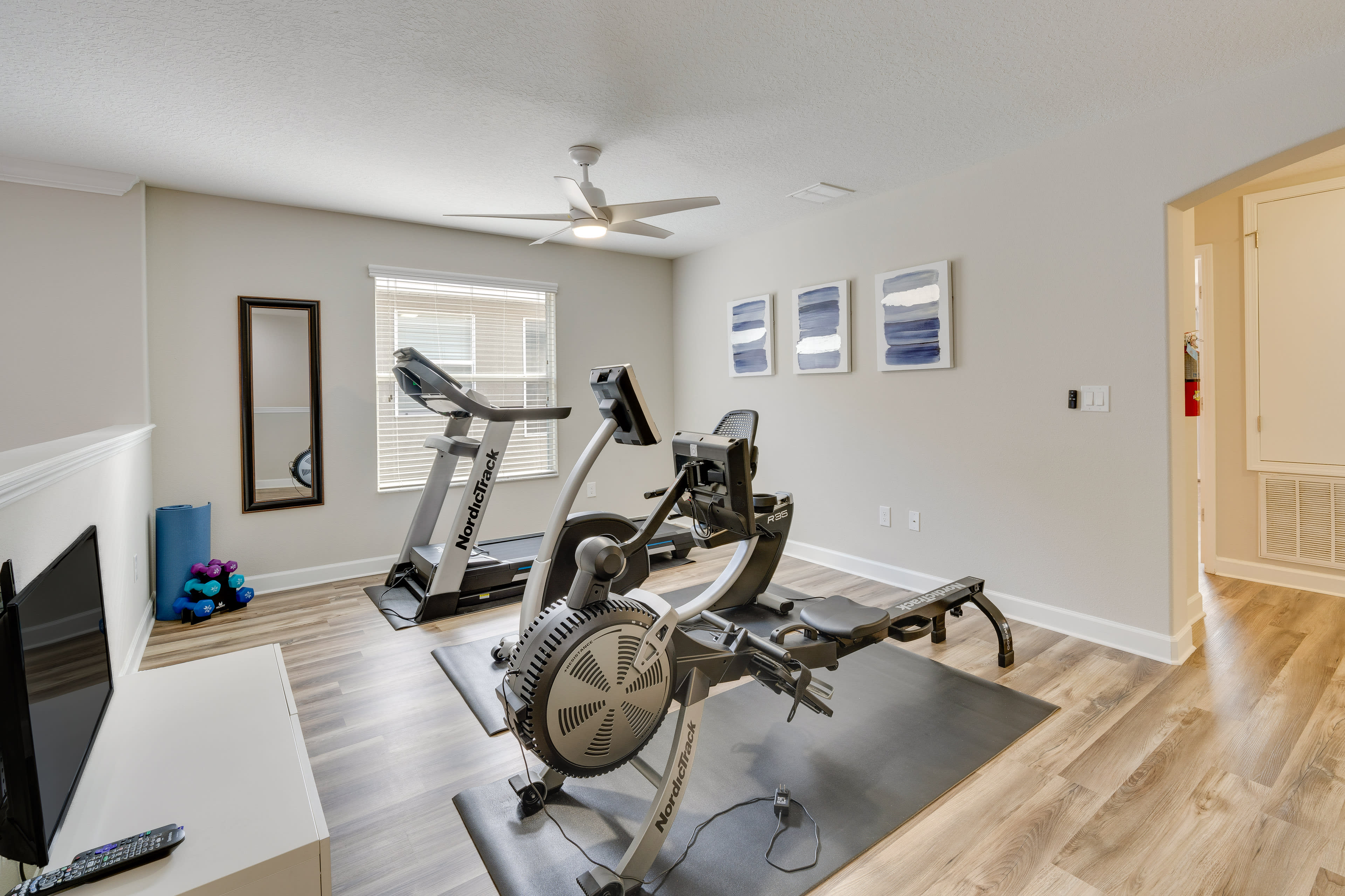 Home Gym | 2-Story House | Stairs Required for Bedroom Access