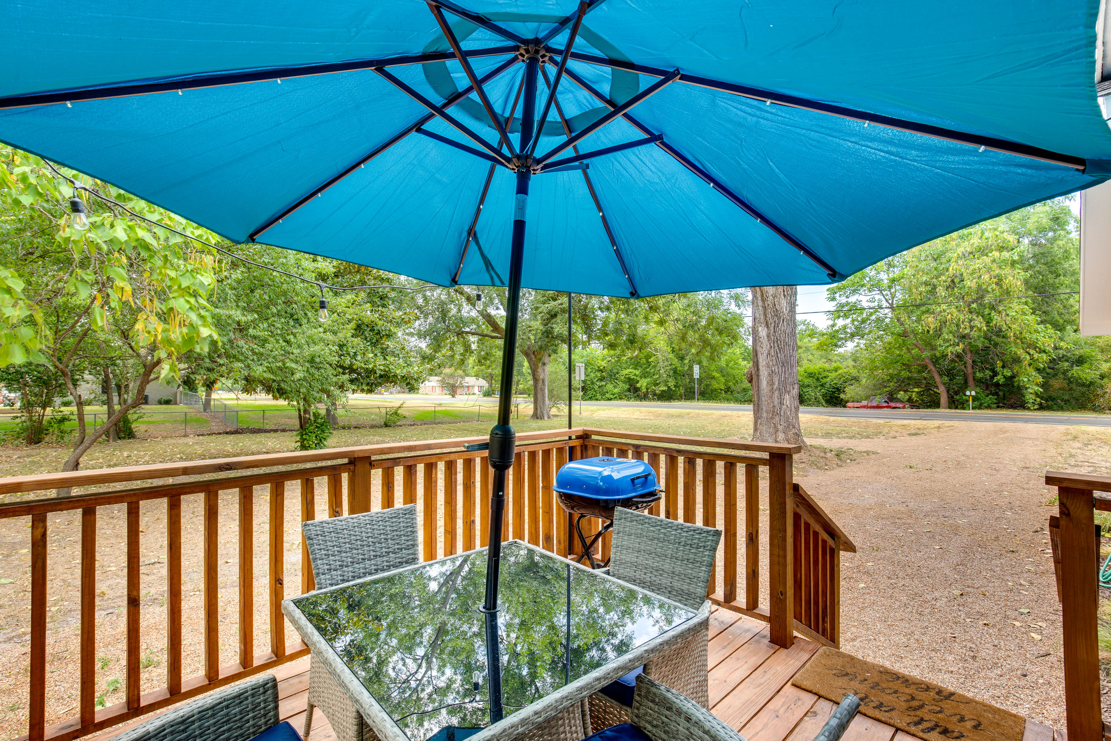 Private Deck | Dining Area | Charcoal Grill