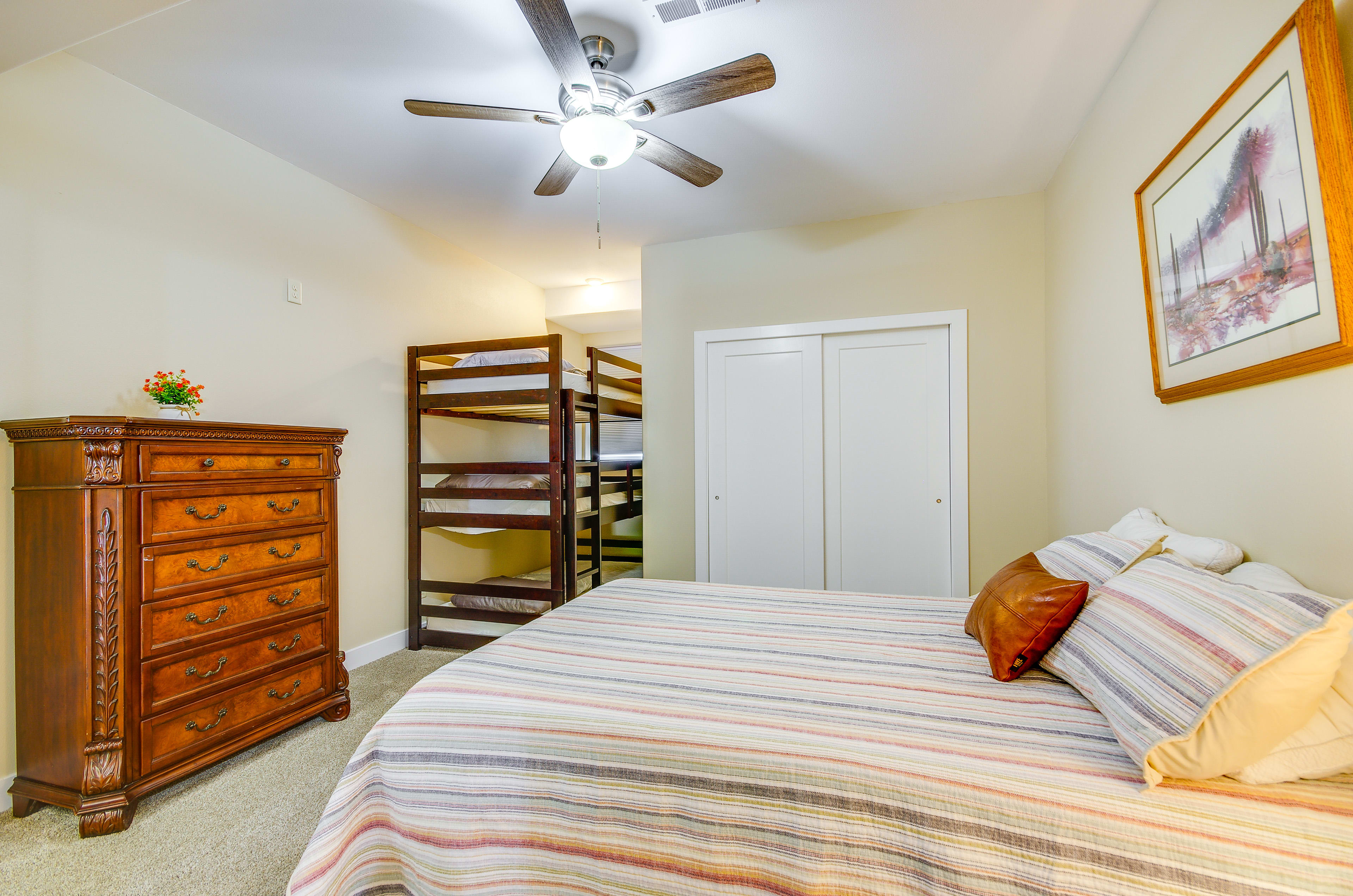 Bedroom 3 | Queen Bed | Twin Triple Bunk Bed | Lower Floor