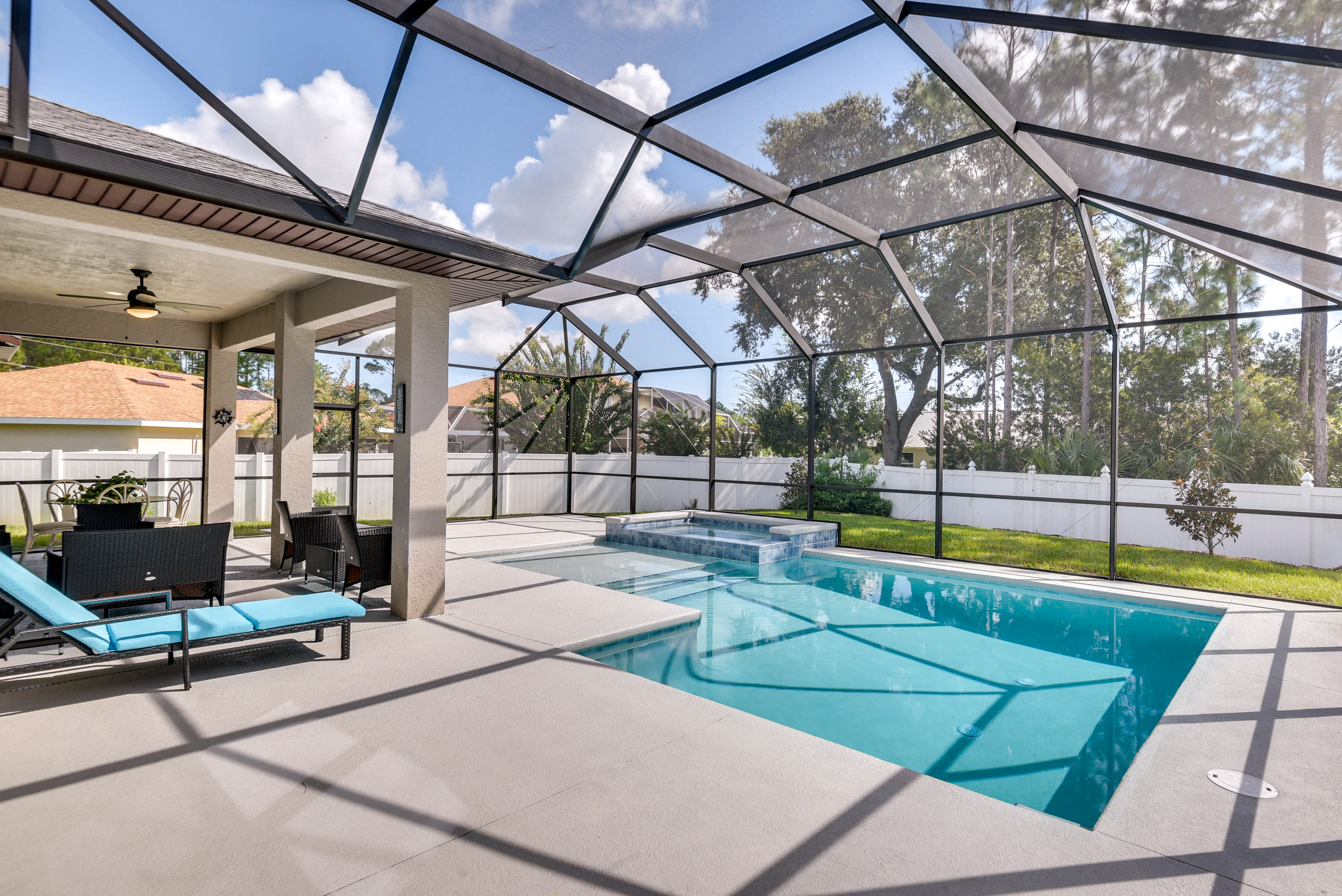 Screened-In Lanai | Private Pool & Hot Tub