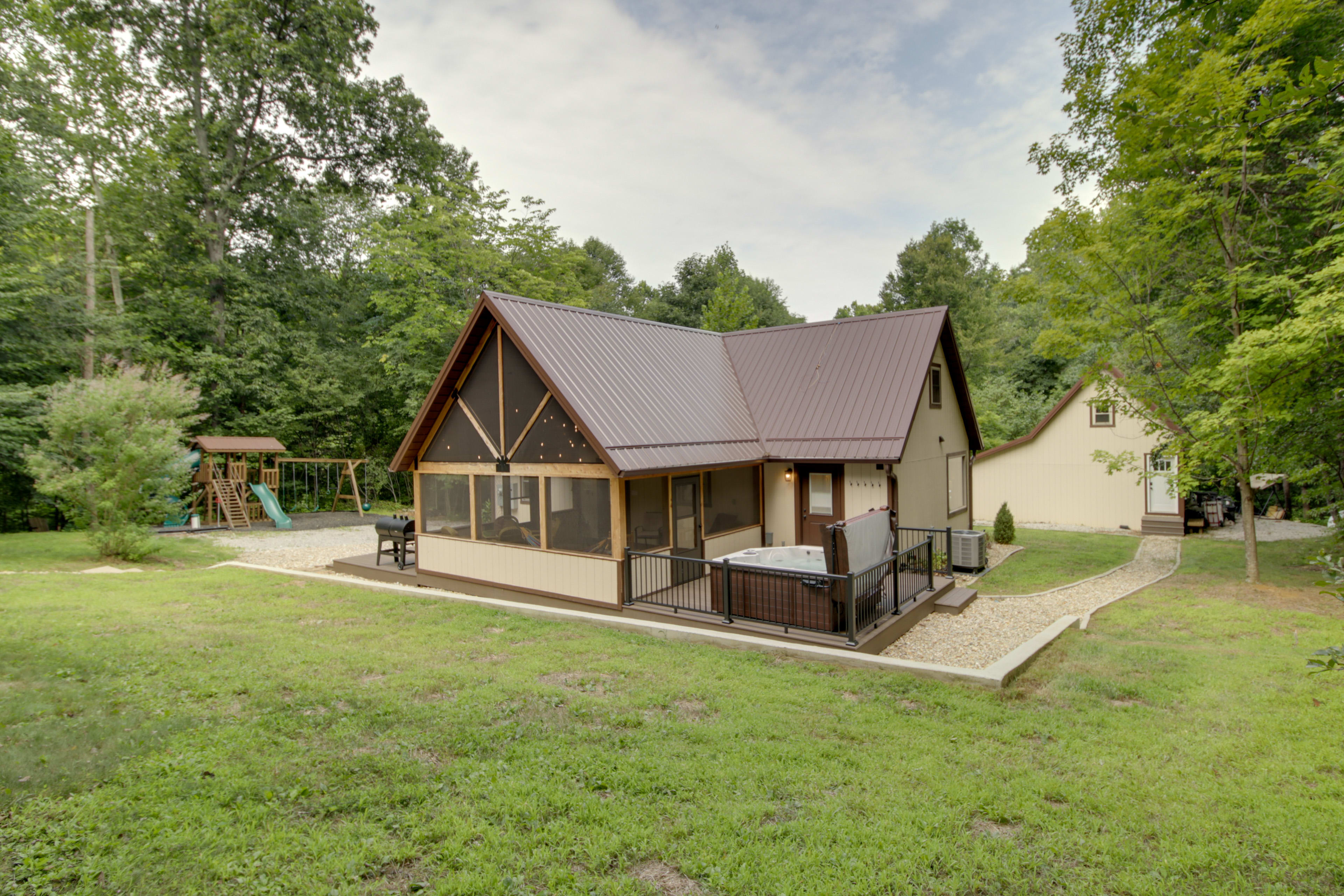 Private Hot Tub | Screened-In Porch | Grills | Fire Pit