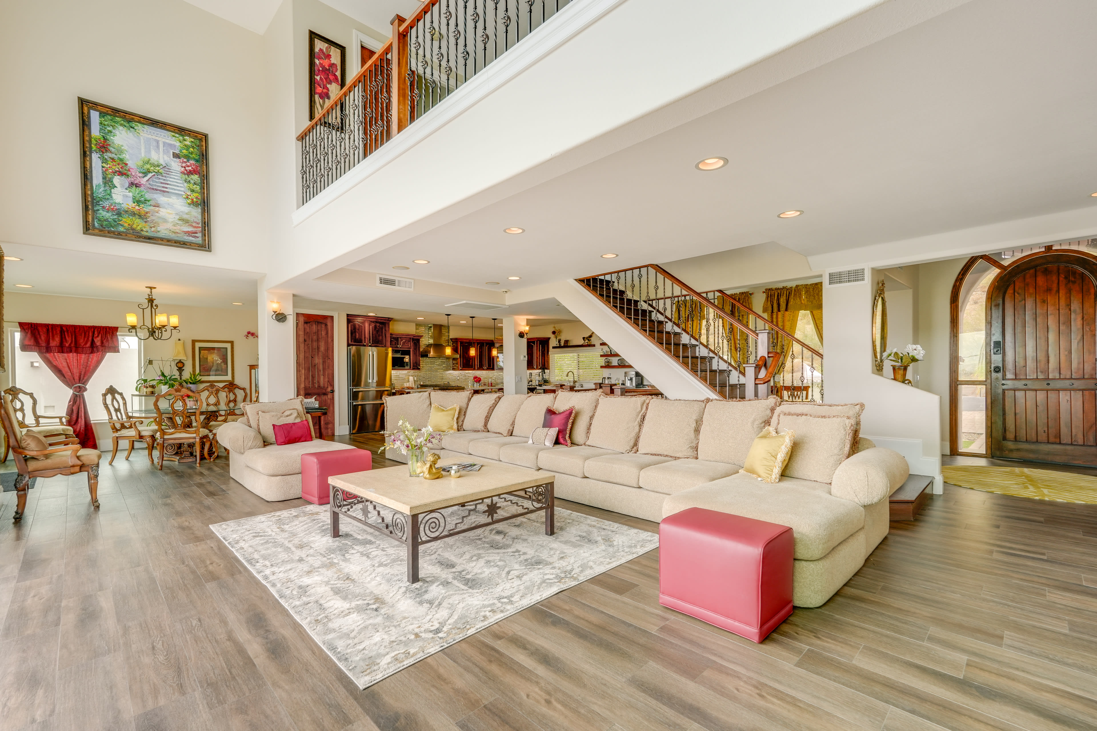 Living Room | 1st Floor | Smart TV | Fireplace | Ceiling Fans