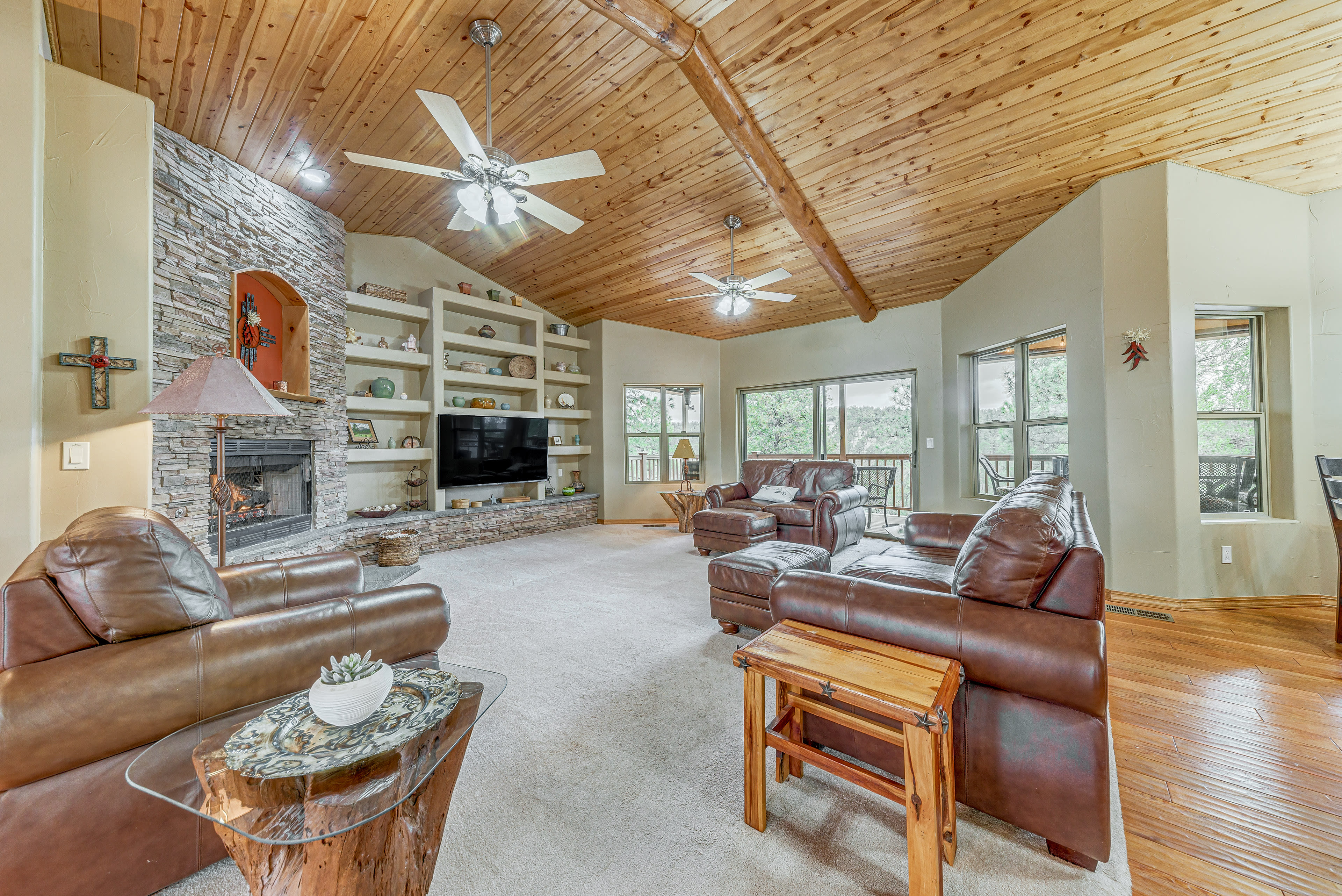 Ruidoso Vacation Rental | 3BR | 2.5BA | 2,400 Sq Ft | 3 Steps to Enter