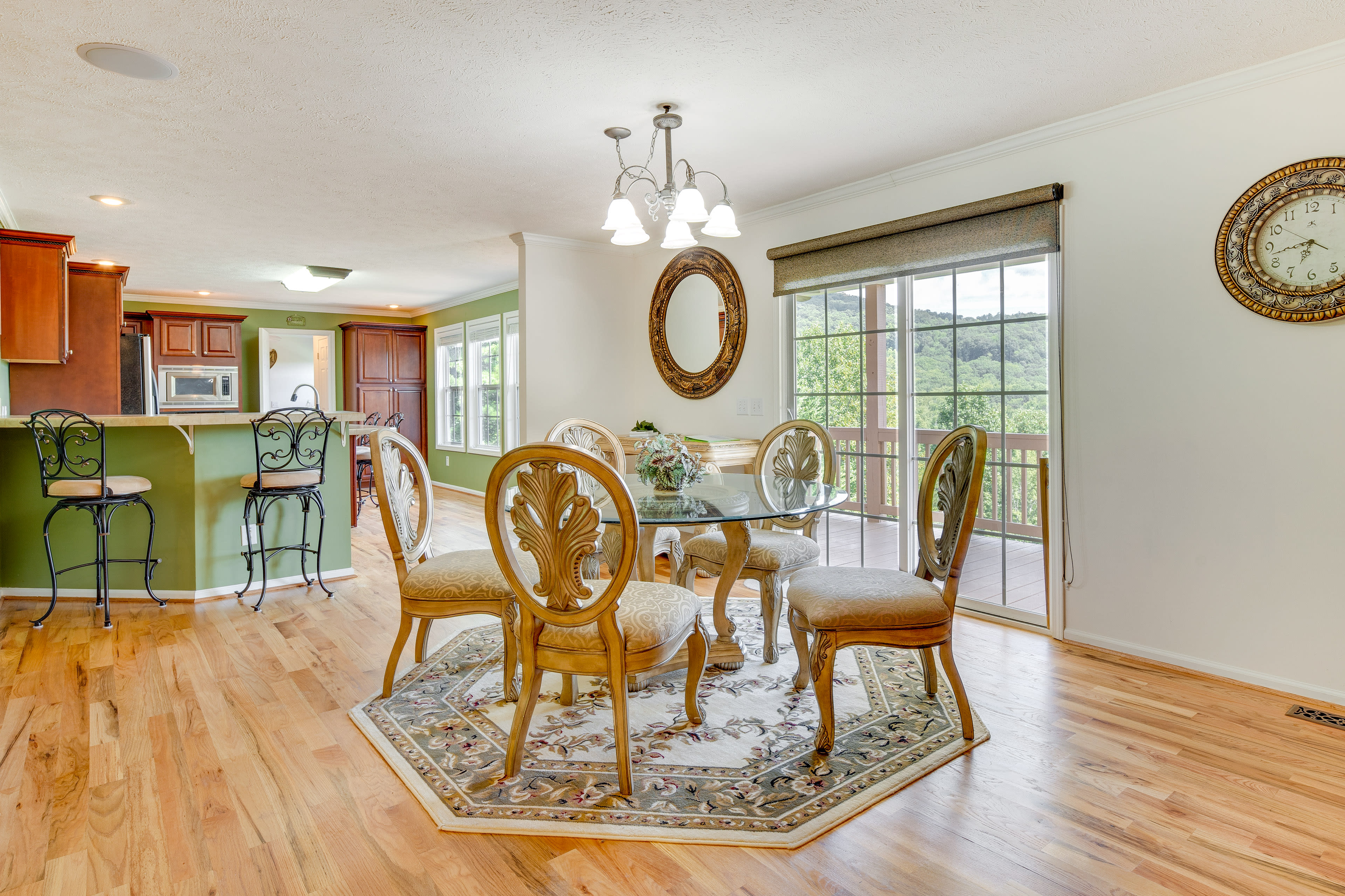 Dining Area | Dishware/Flatware | Trash Bags/Paper Towels | High Chair